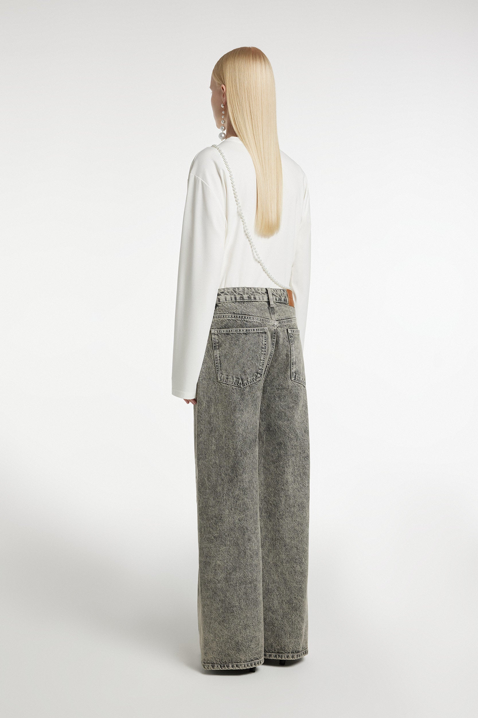 Viscose straight-fit long-sleeve T-shirt PINXIT