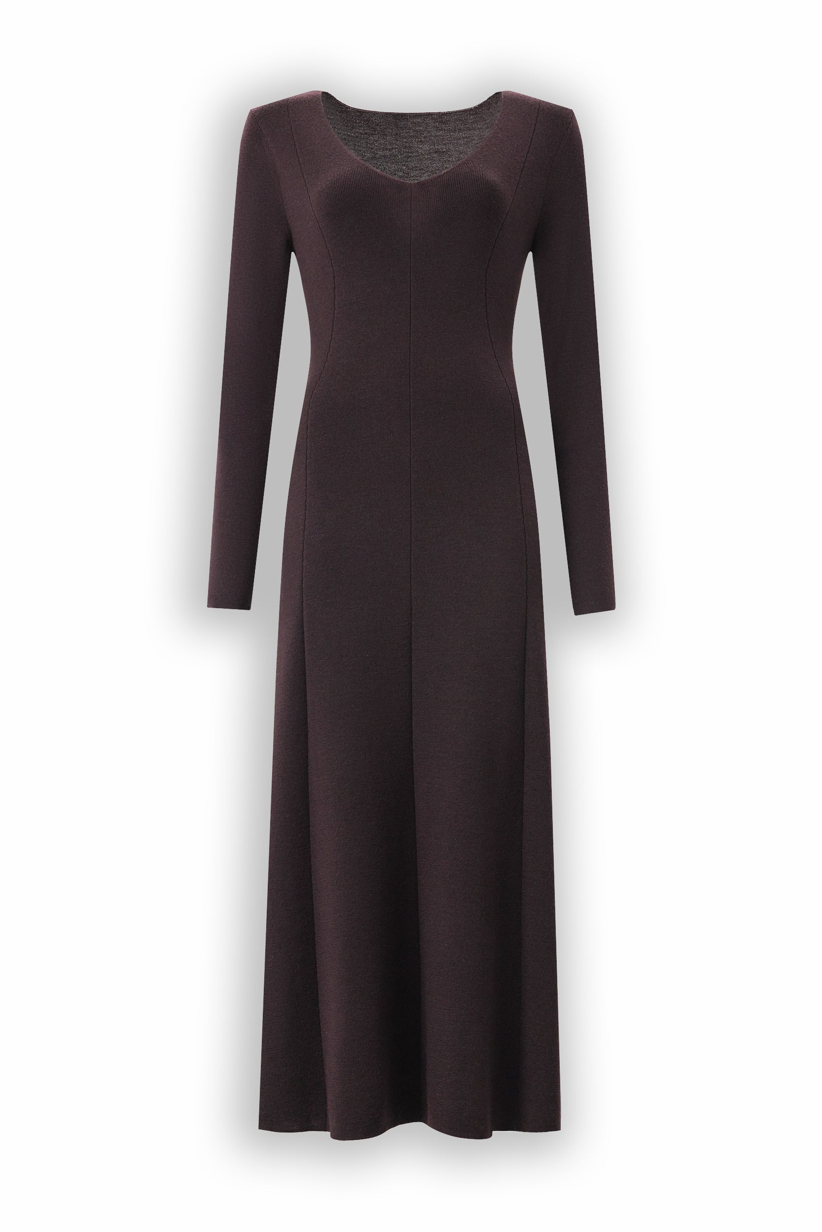 Merino wool maxi dress Chocolate PINXIT S