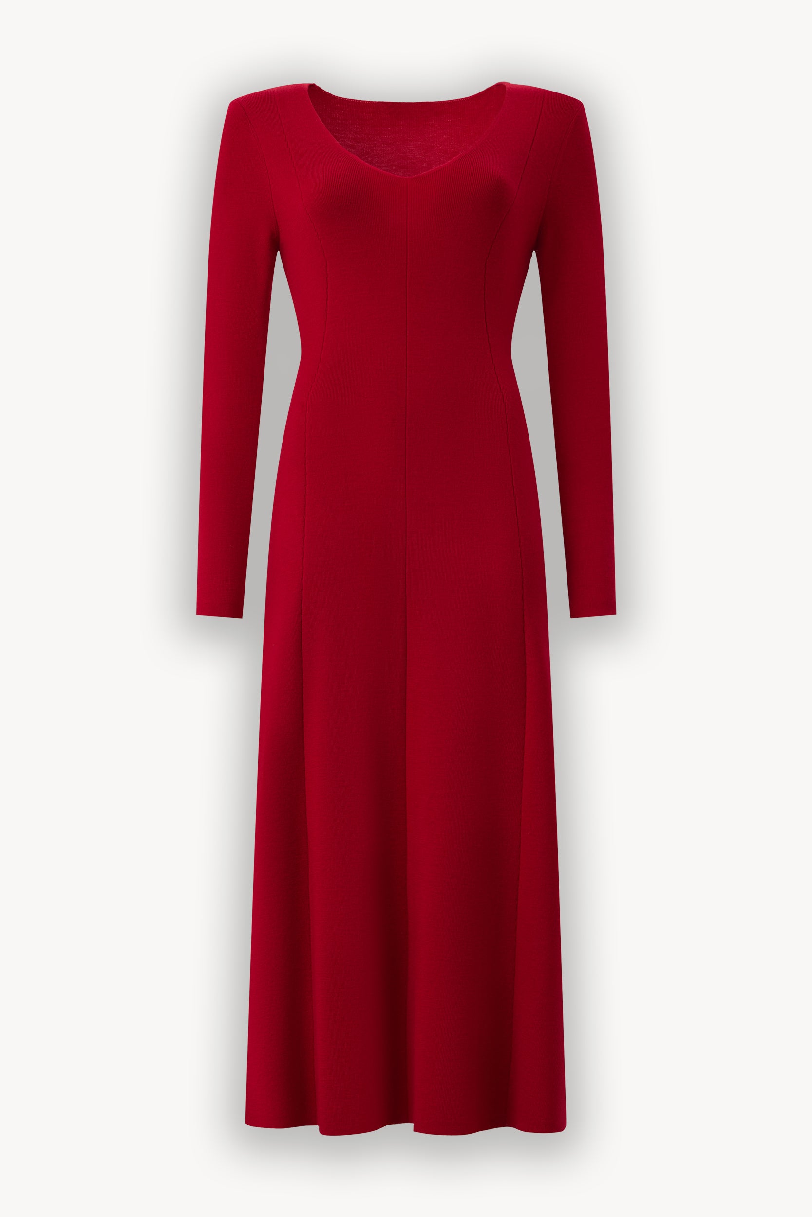 Merino wool maxi dress Red PINXIT S