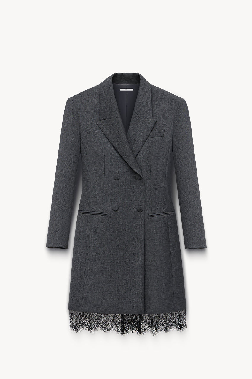 Blazer dress with lace Dark gray PINXIT EU 36