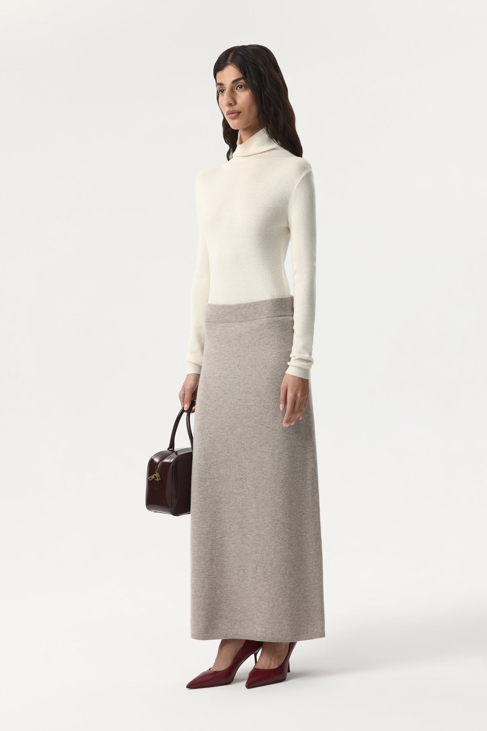 Knit skirt in wool and cashmere PINXIT