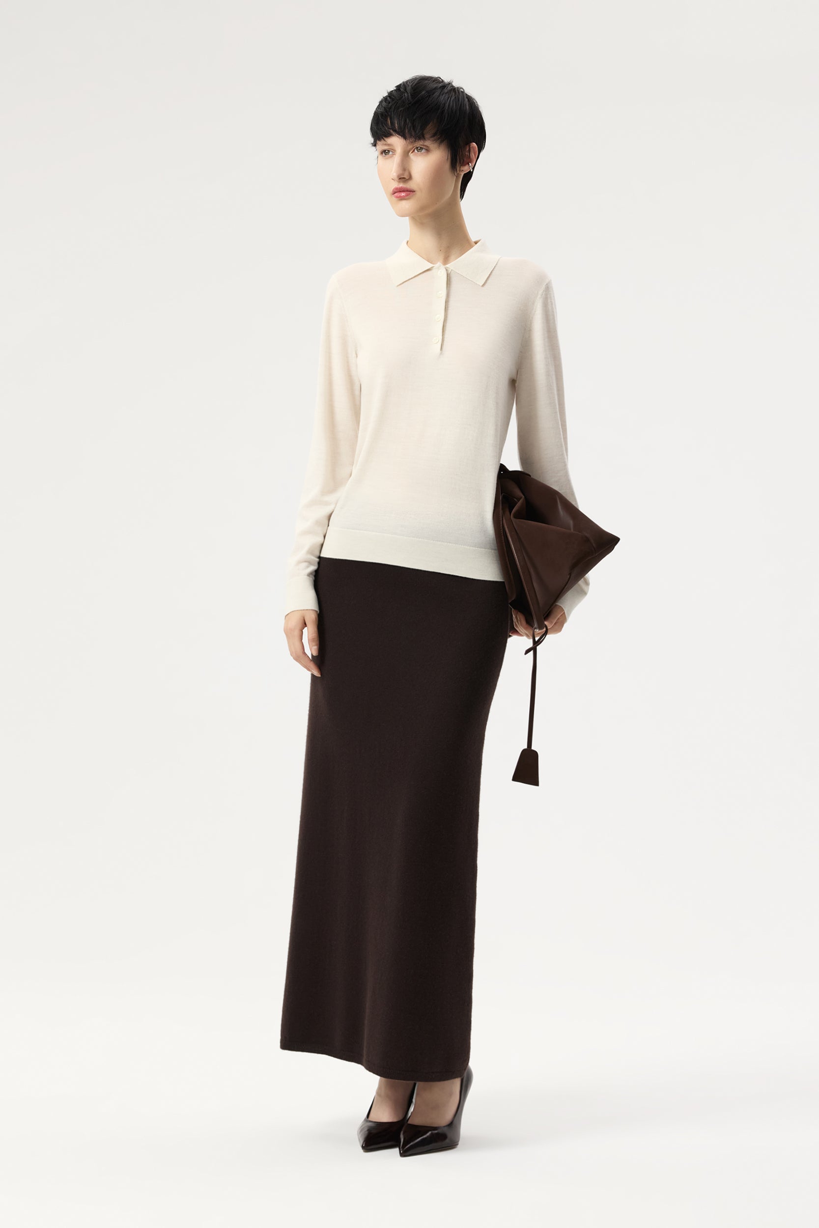Knit skirt in wool and cashmere PINXIT