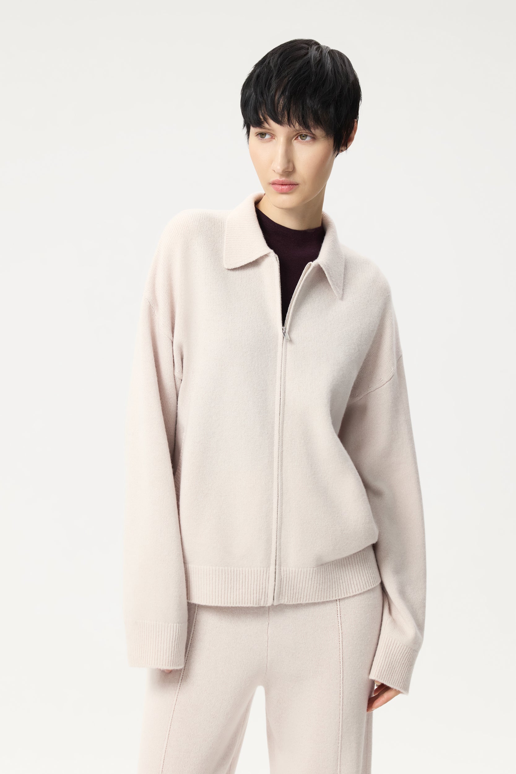 Wool zip cardigan PINXIT