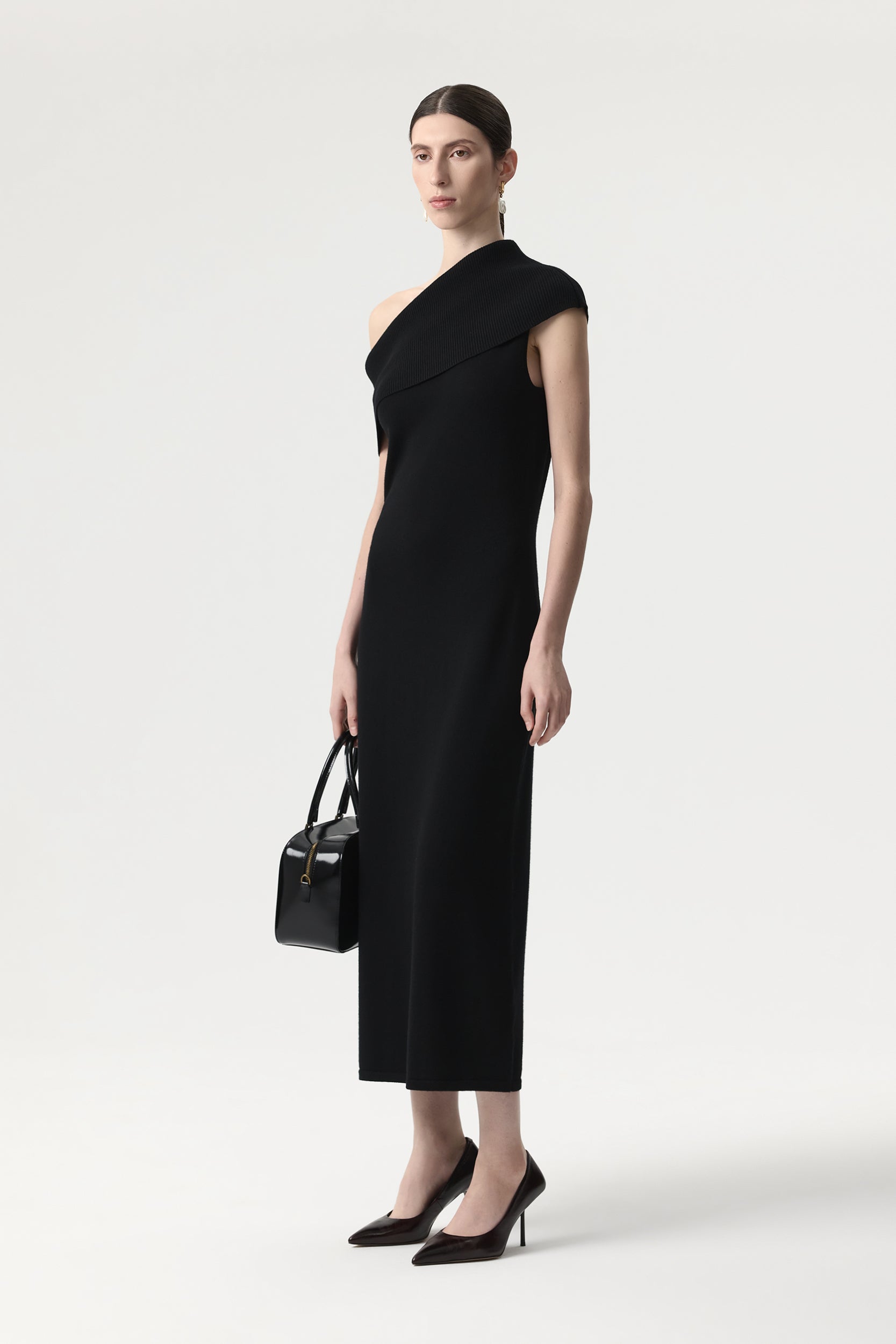 Knit dress with asymmetric neckline PINXIT