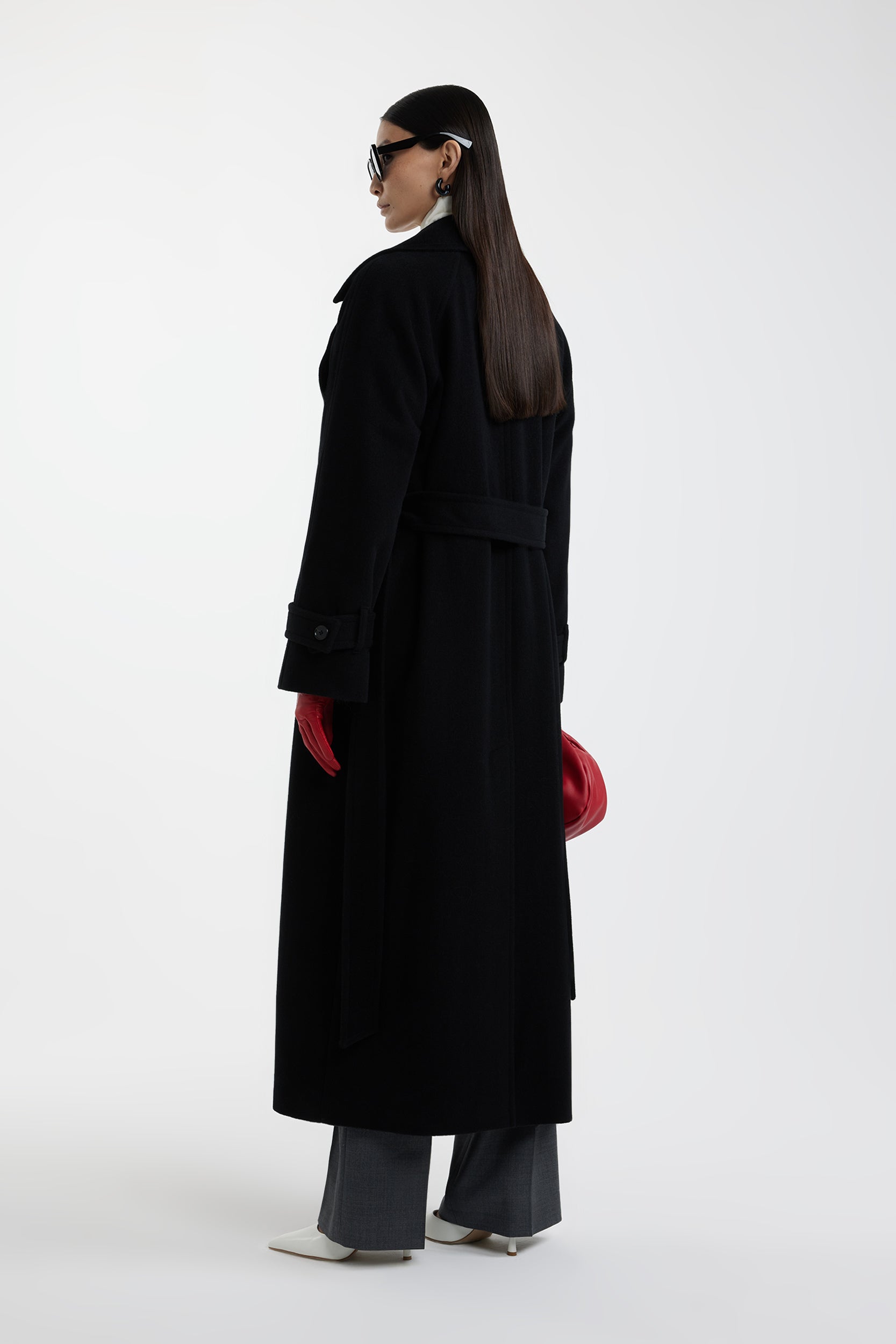 Belted wool coat PINXIT