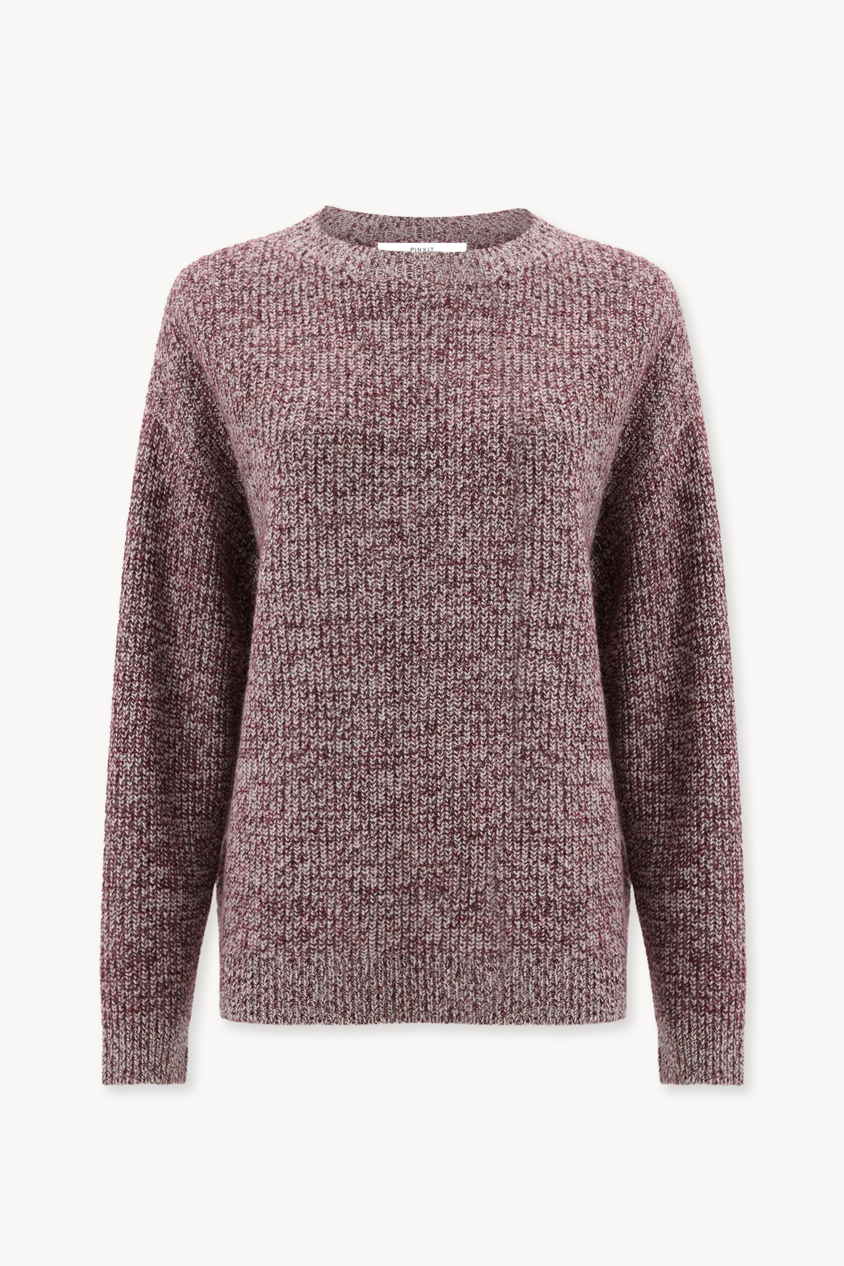 Merino wool jumper Burgundy/Ecru PINXIT S
