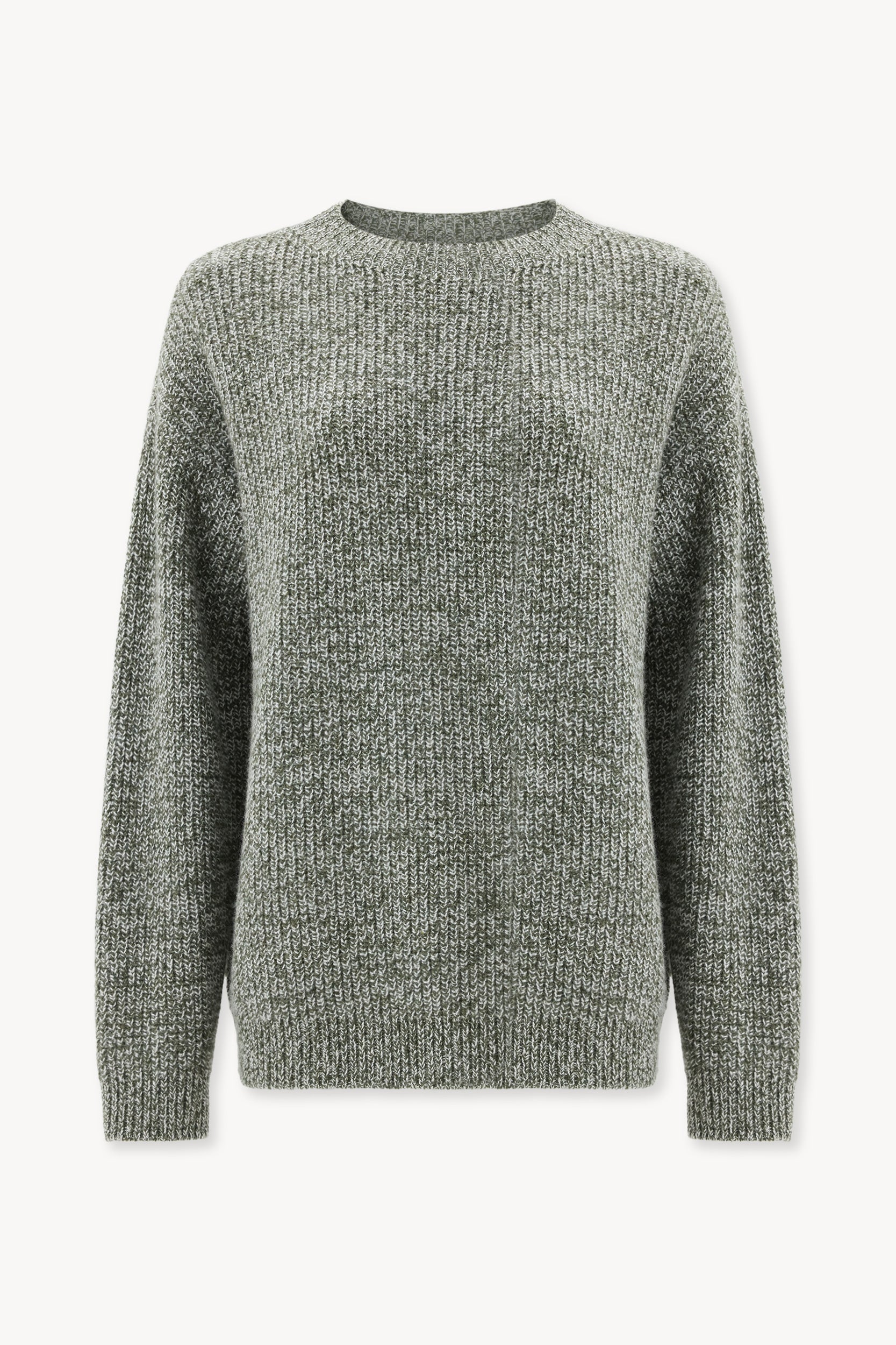 Merino wool jumper Khaki/Ecru PINXIT S