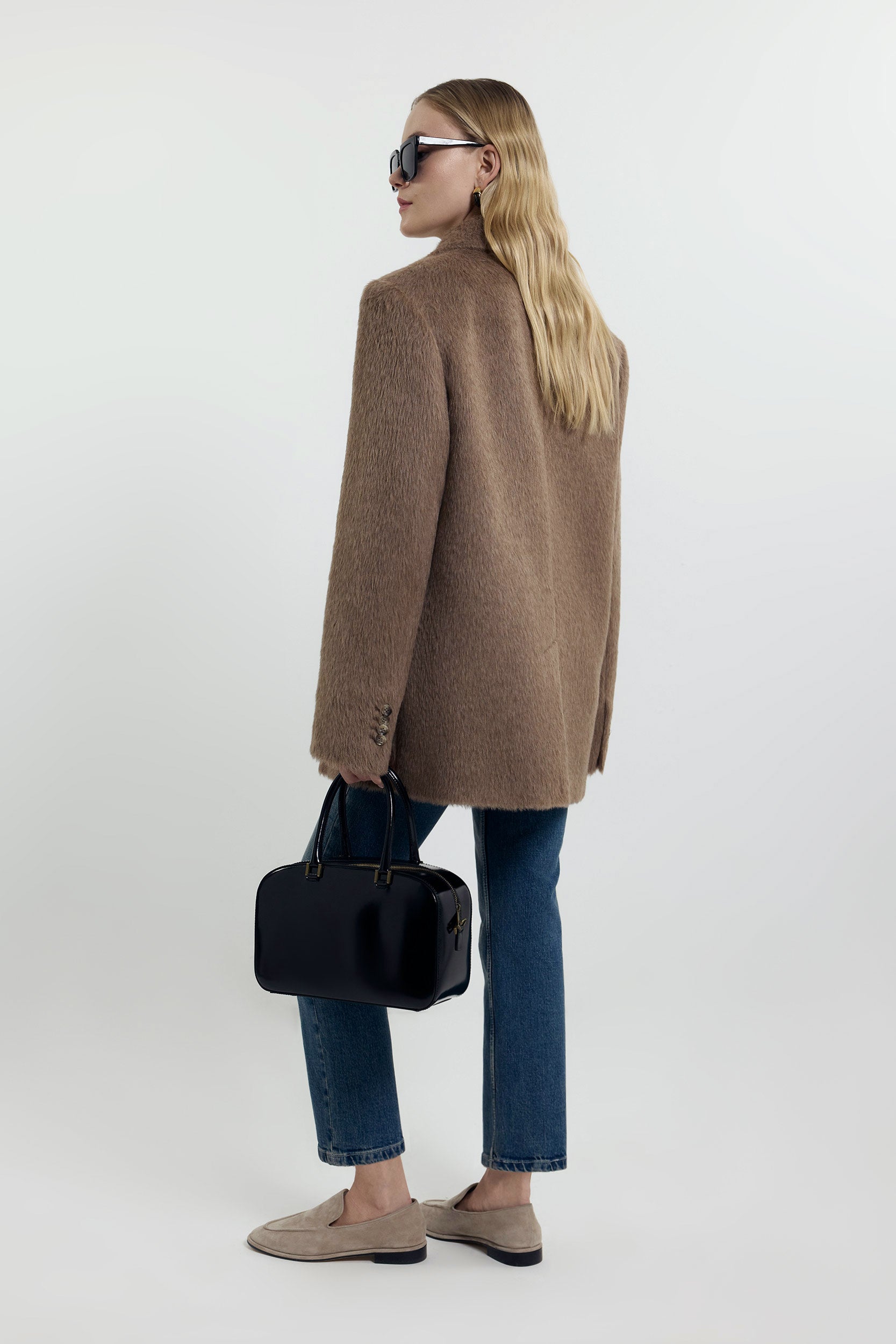 Short blazer-coat with alpaca-wool PINXIT