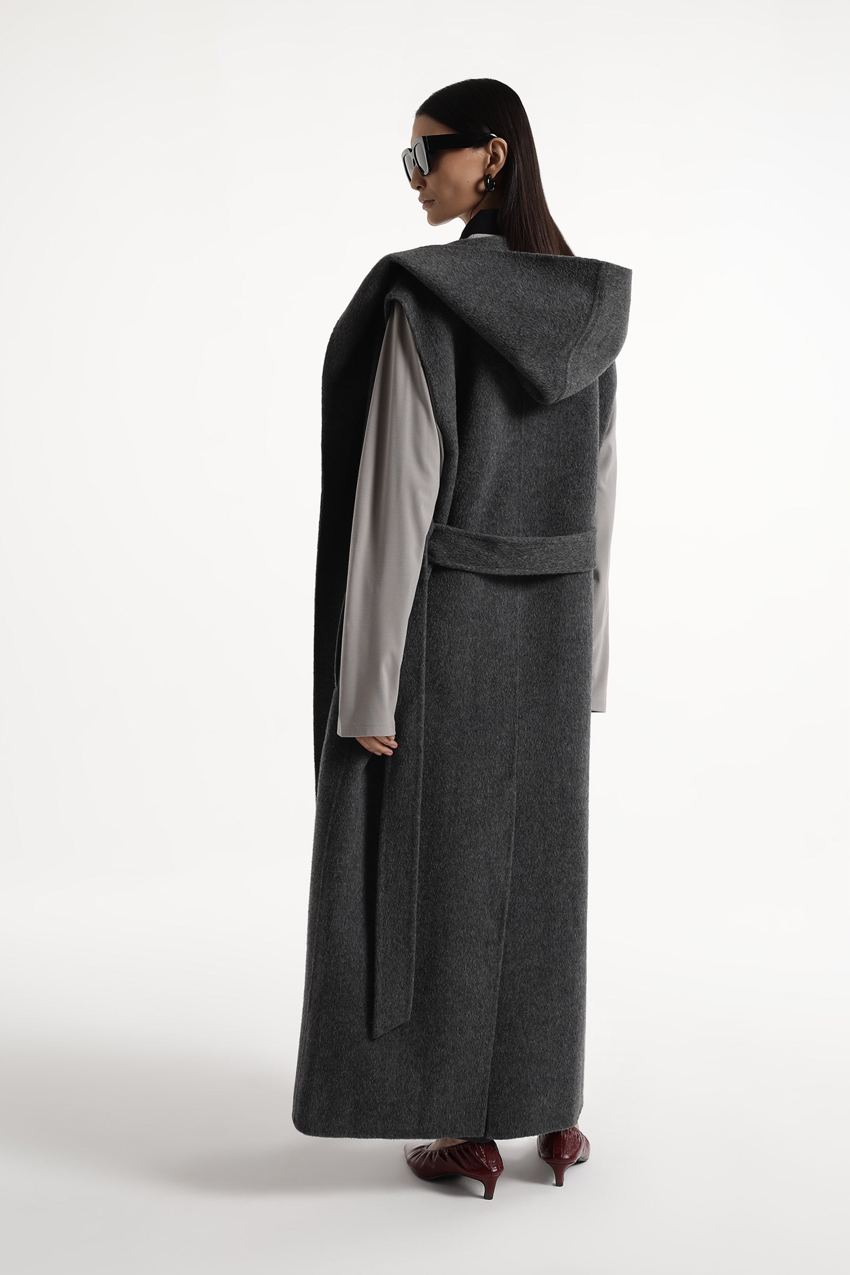 Sleeveless wool robe coat PINXIT
