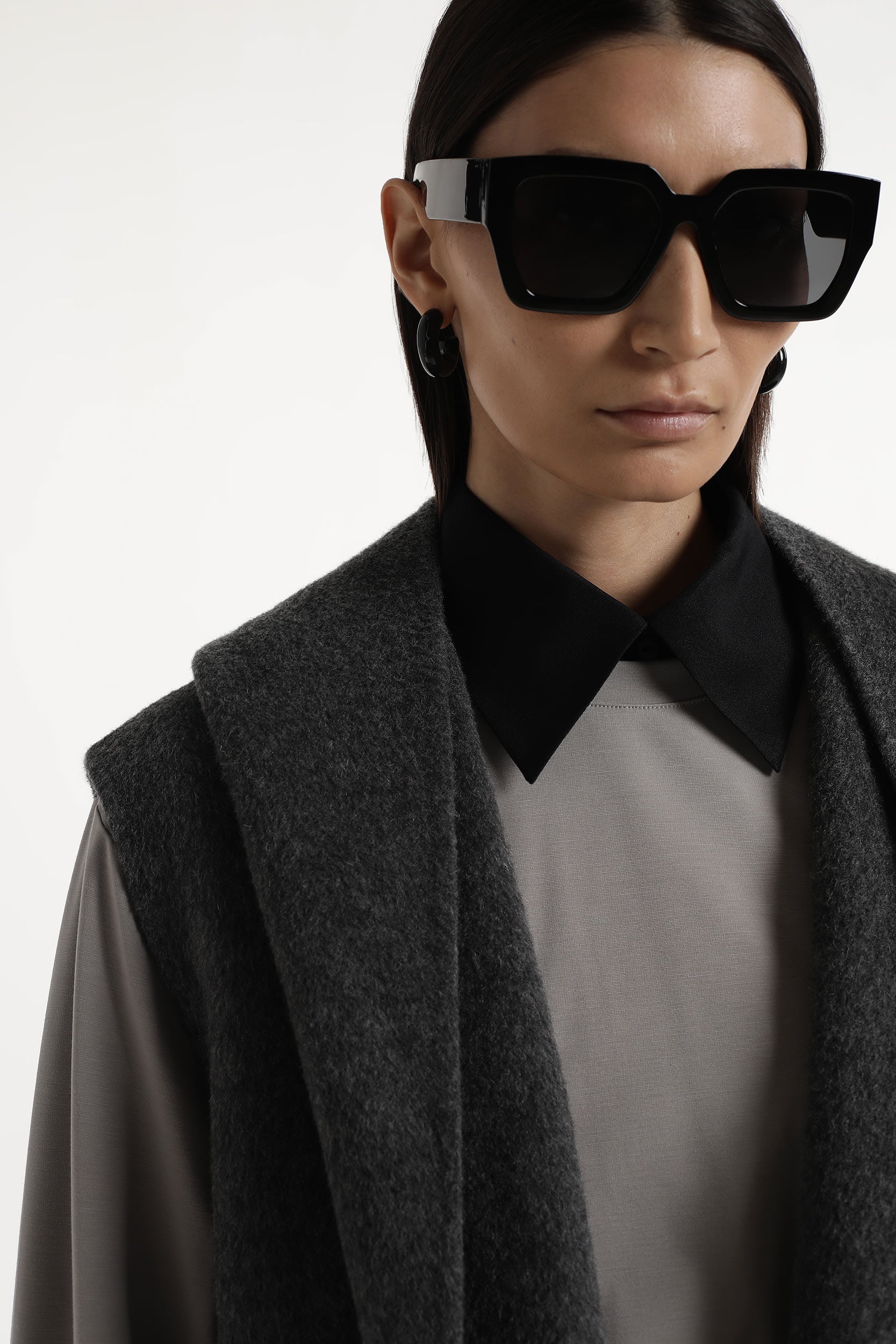 Sleeveless wool robe coat PINXIT