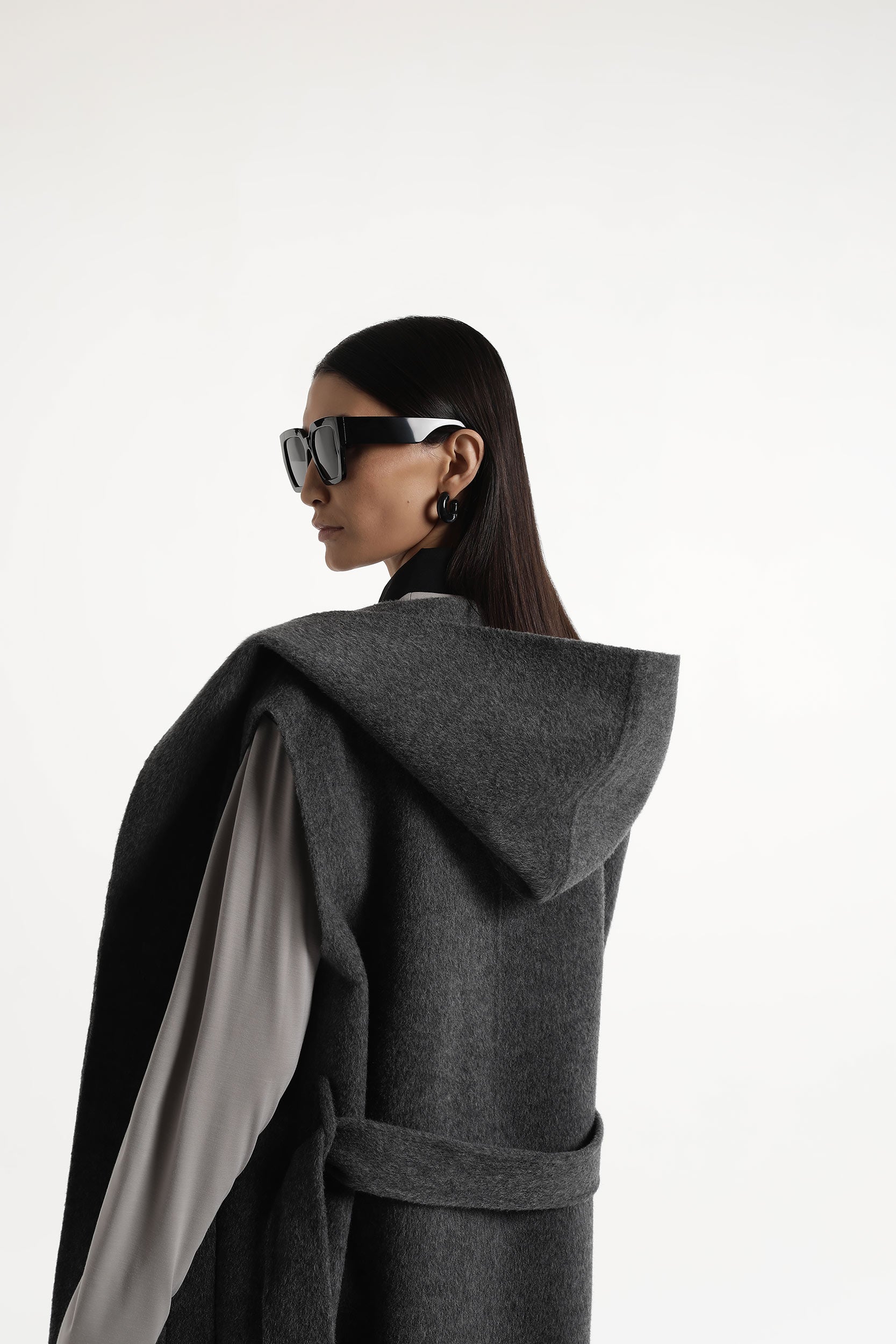 Sleeveless wool robe coat PINXIT