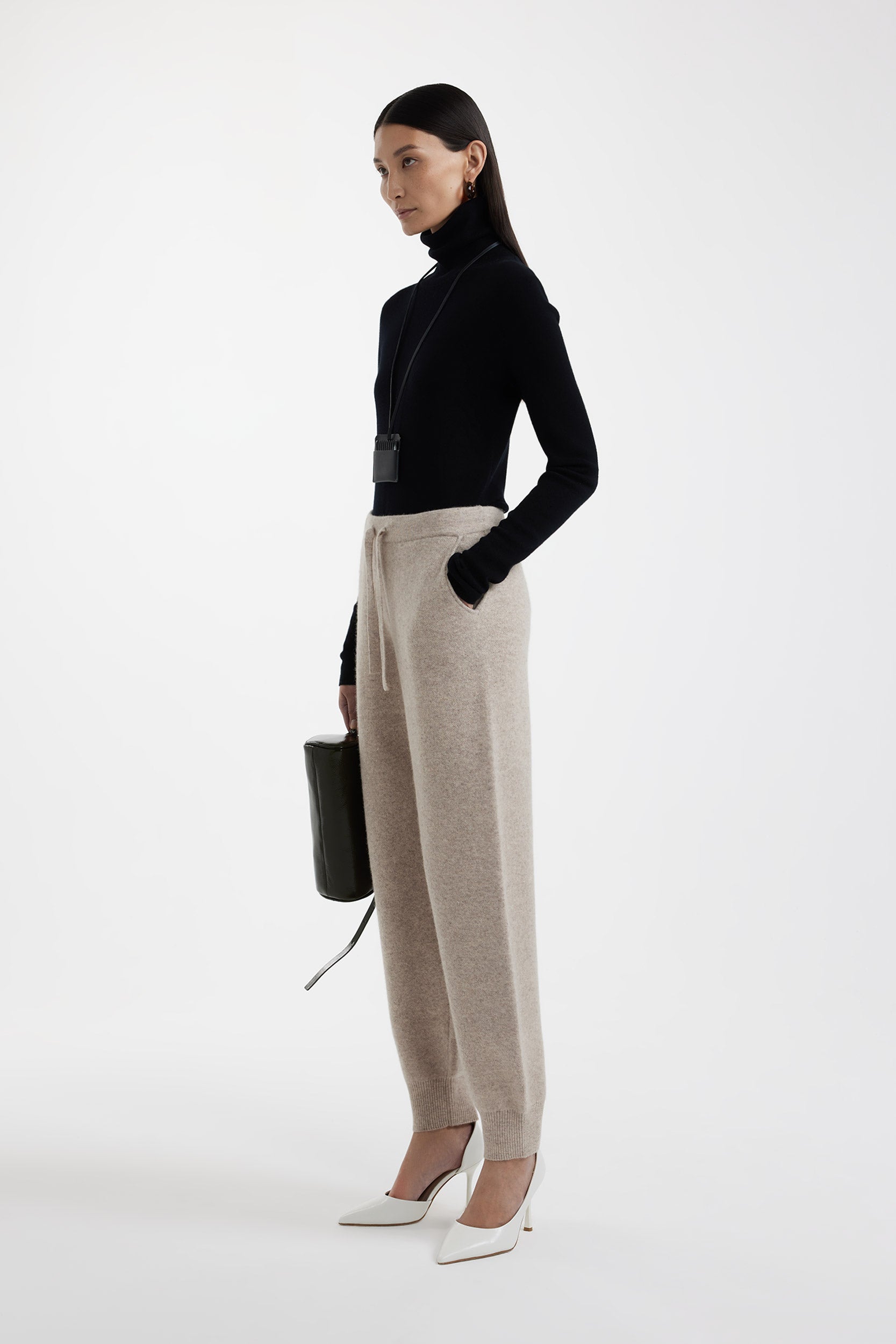 Wool with angora knitted joggers PINXIT