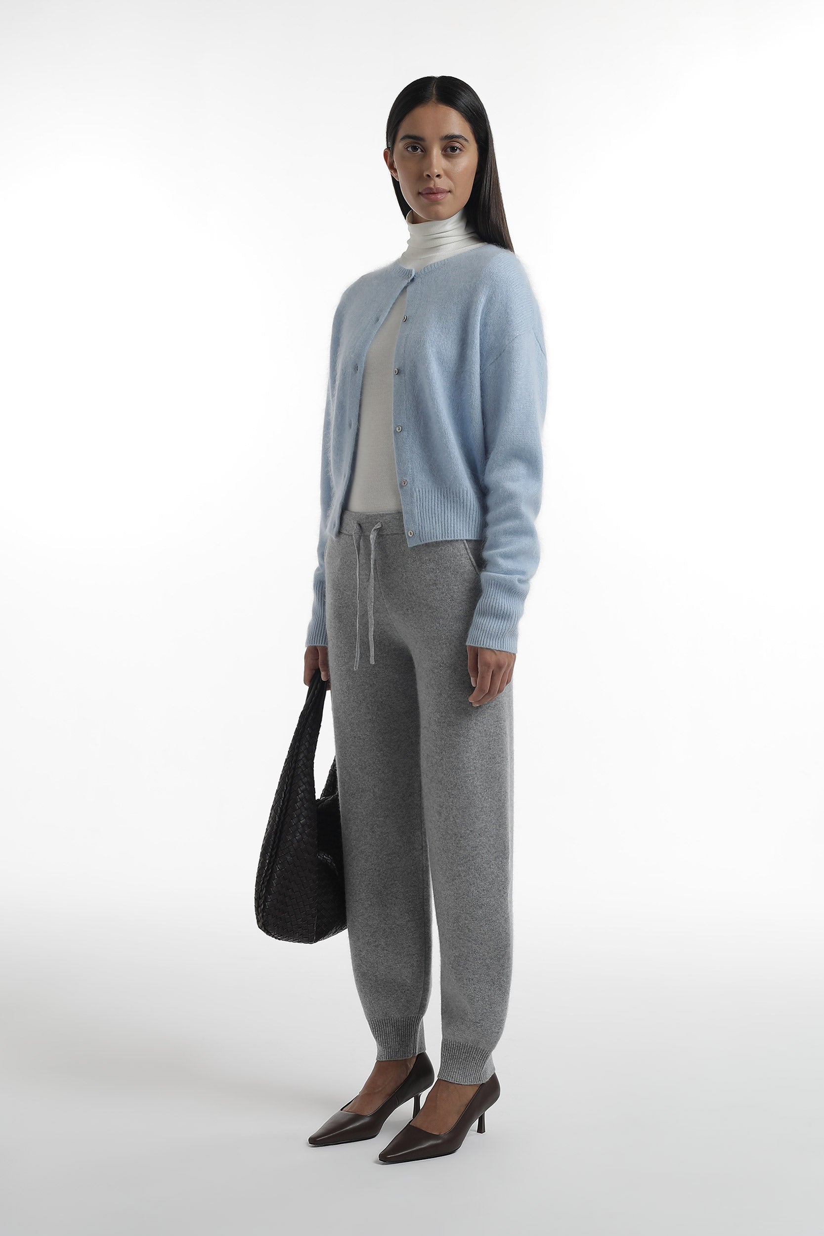 Wool with angora knitted joggers PINXIT
