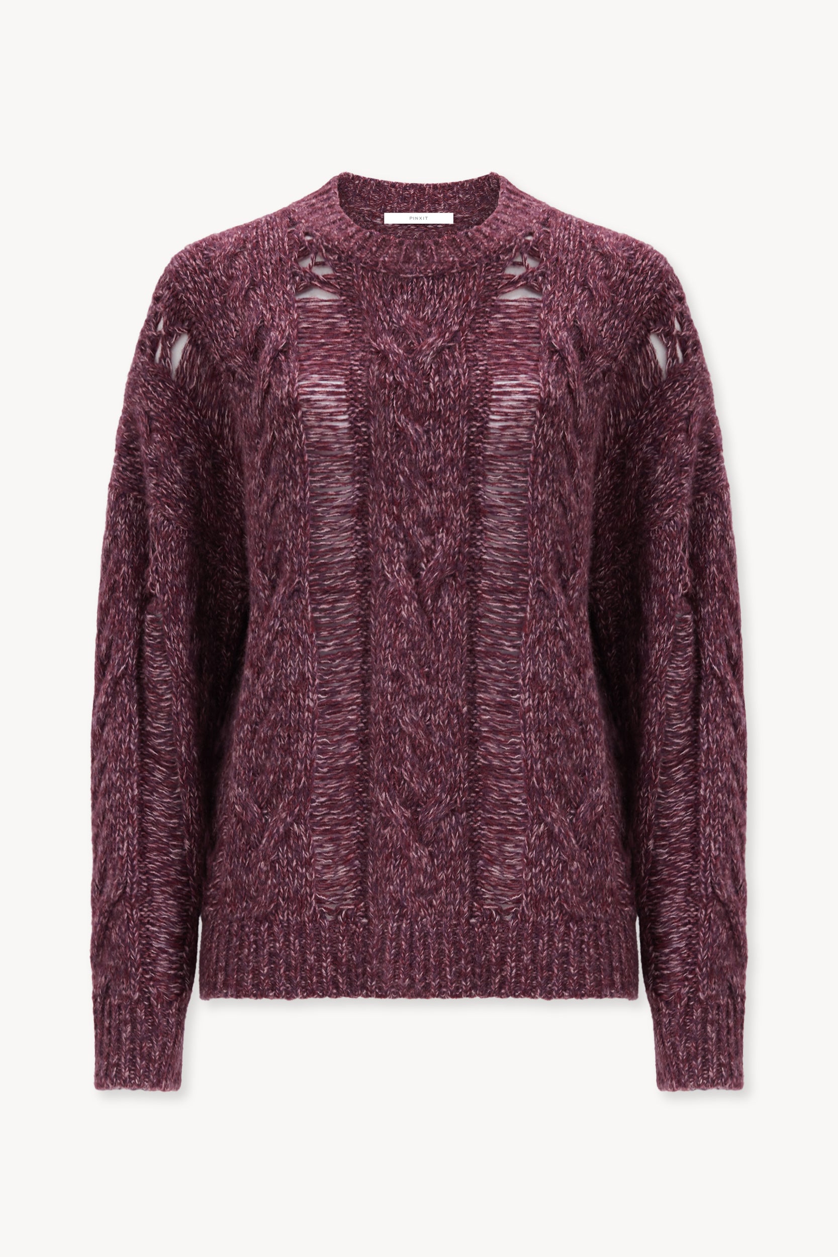 Cashmere and silk jumper Cherry melange PINXIT S