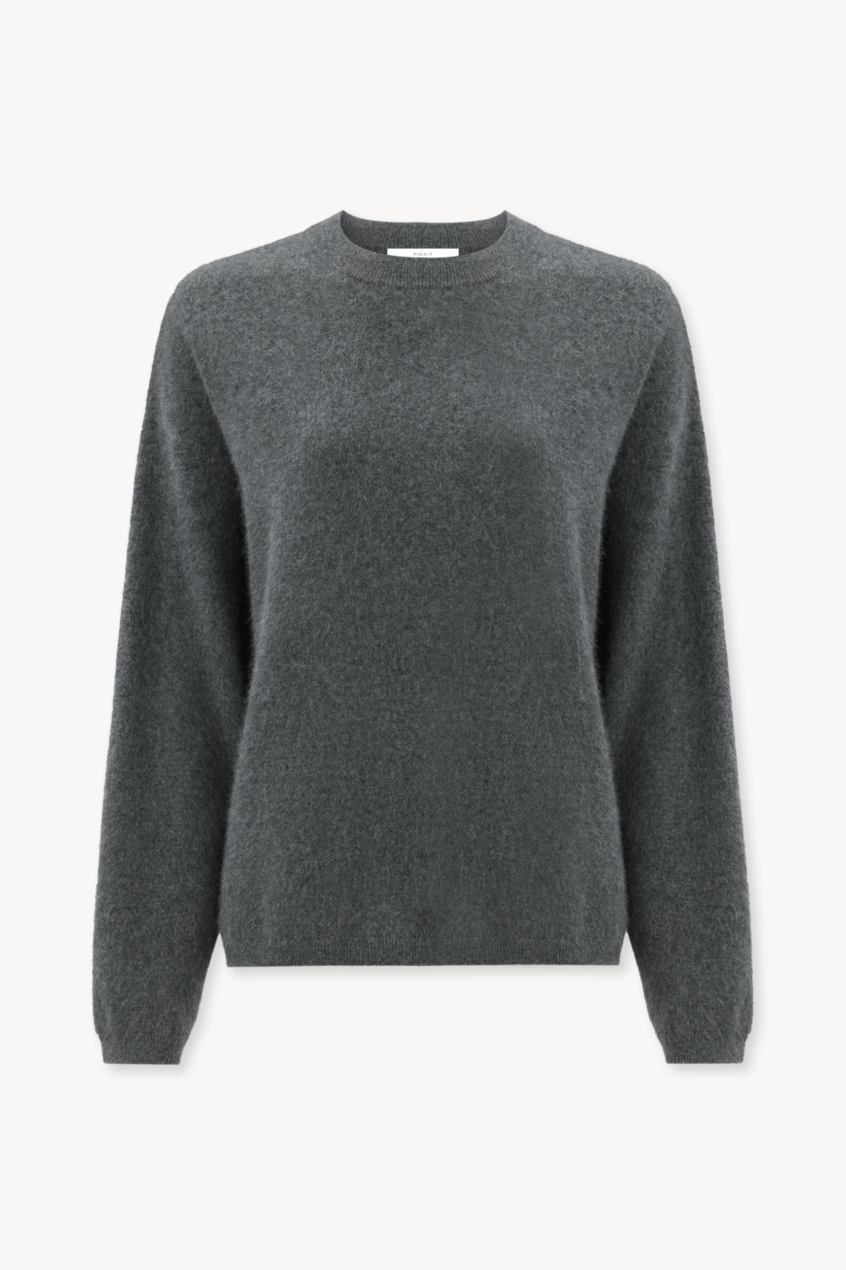 Raccoon wool and angora jumper Gray melange PINXIT XS