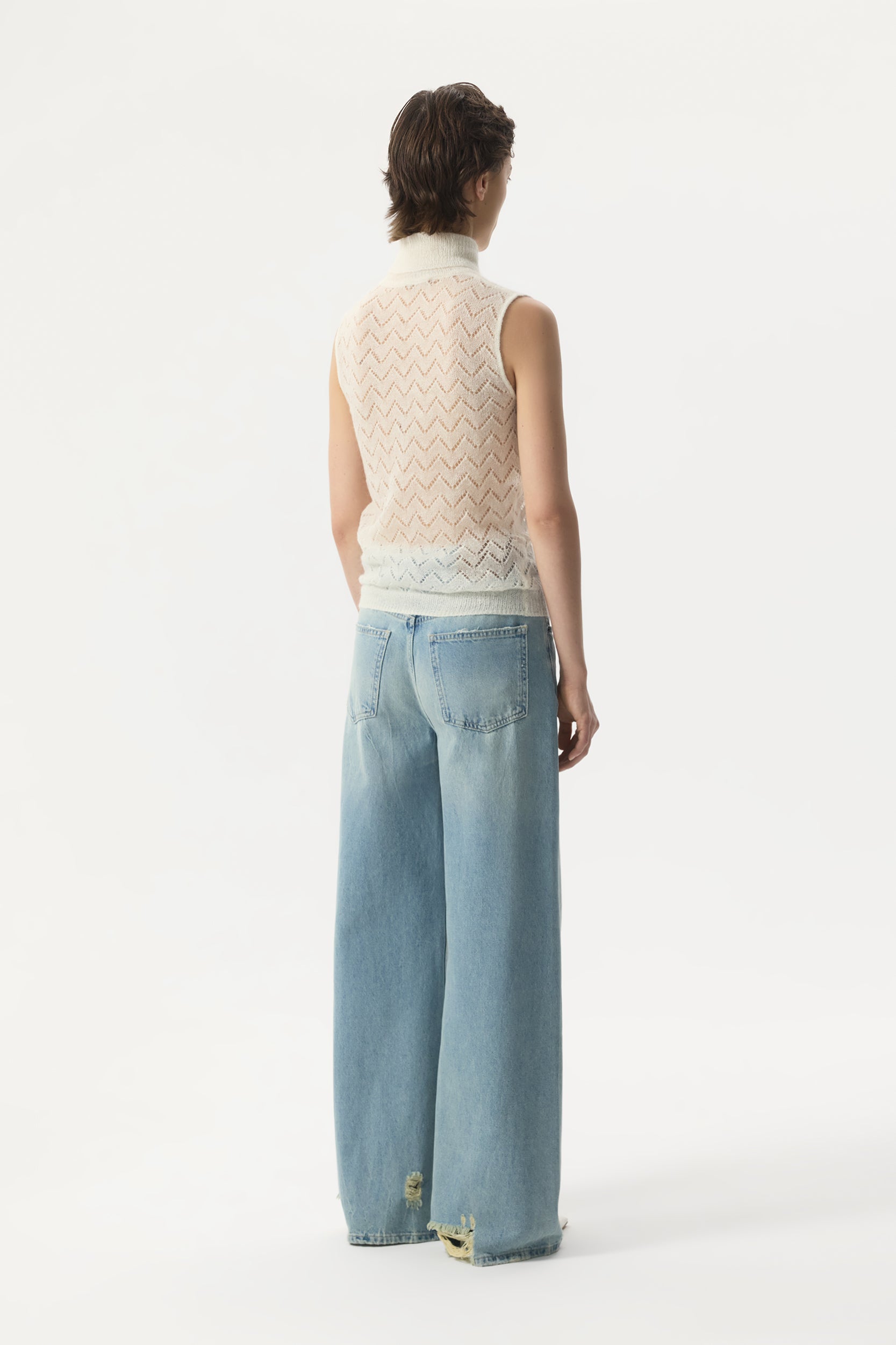 Wool and mohair top PINXIT