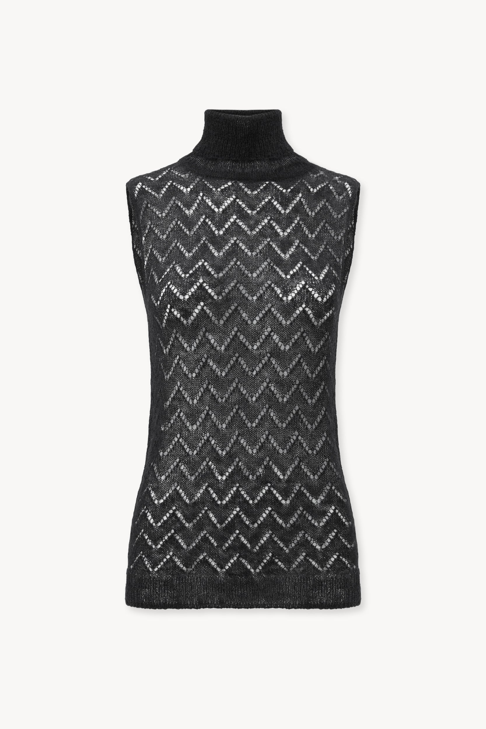 Wool and mohair top Black PINXIT S