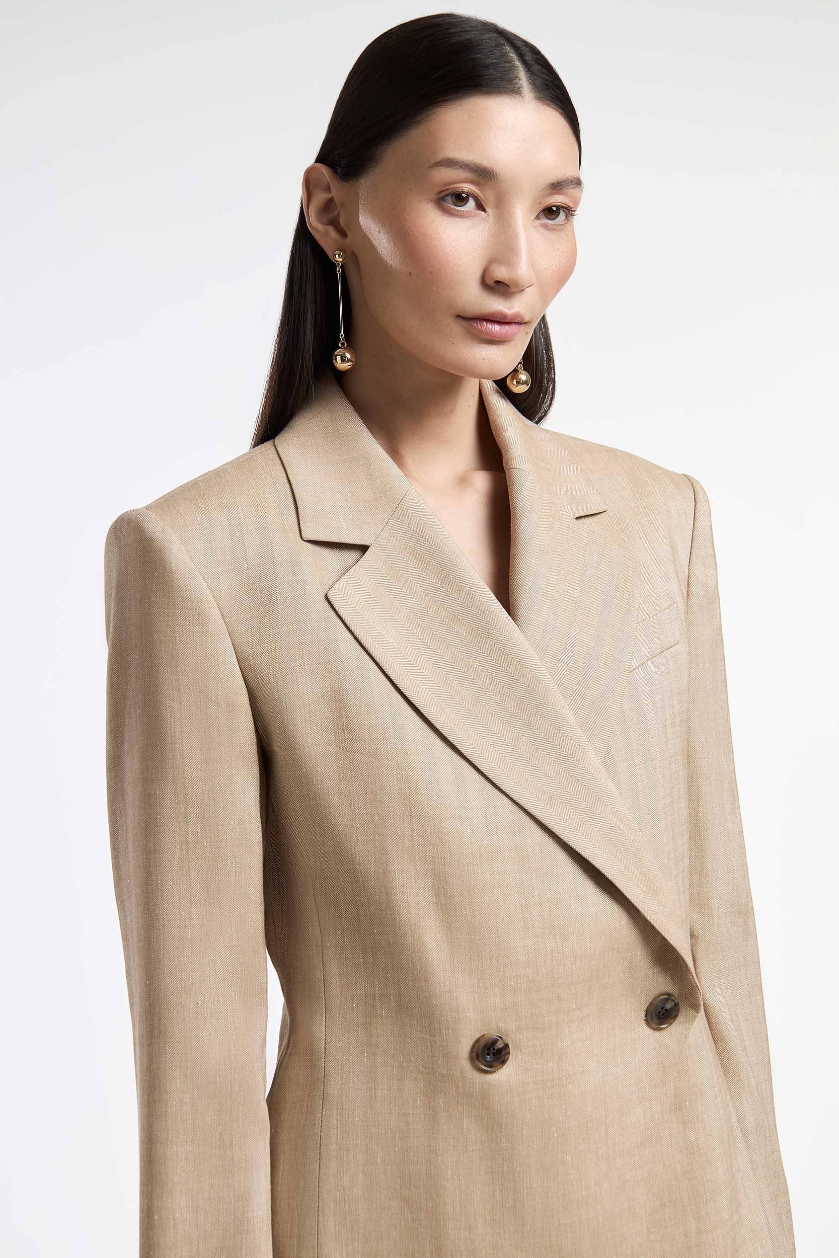 Herringbone linen blazer PINXIT