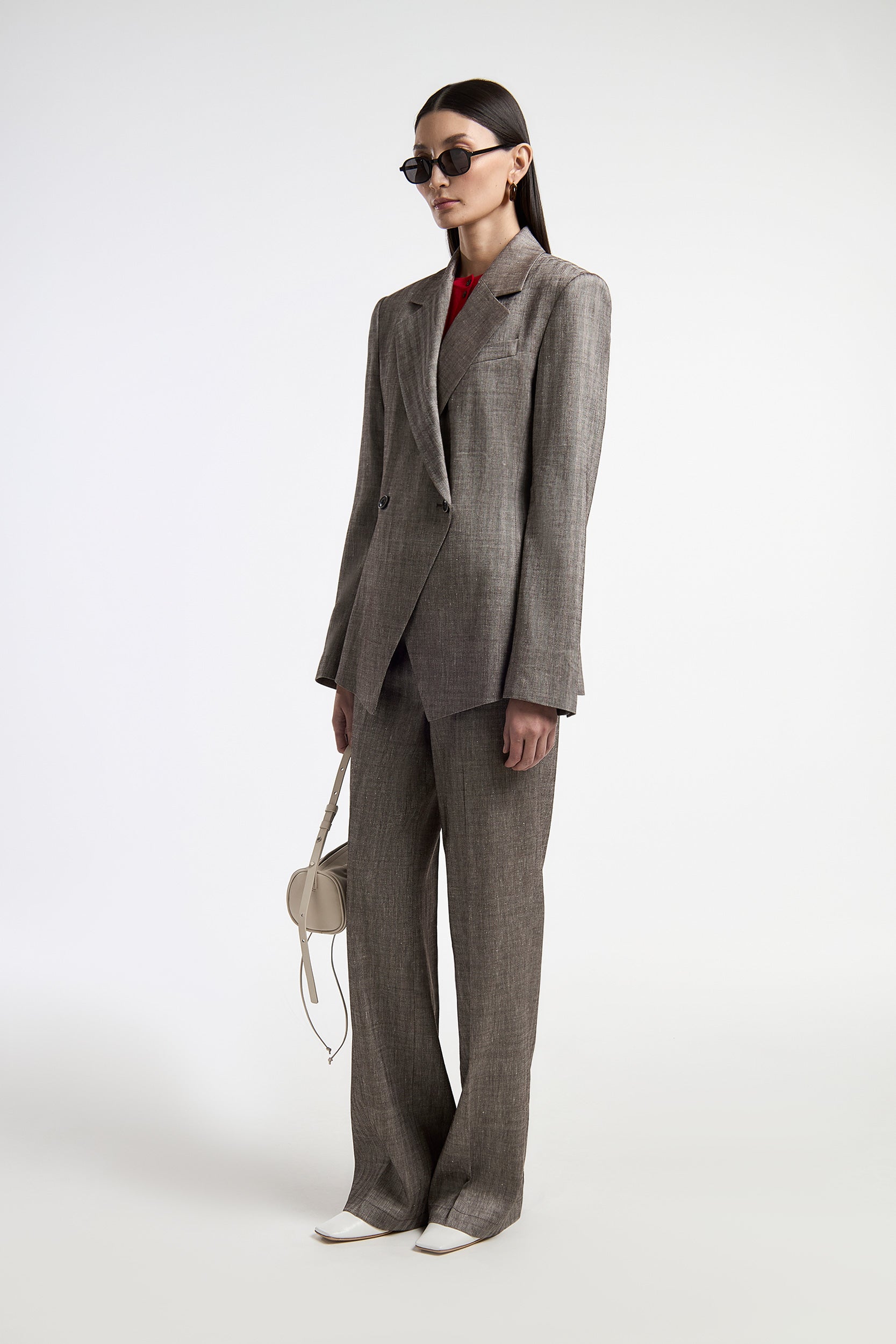 Herringbone linen blazer PINXIT