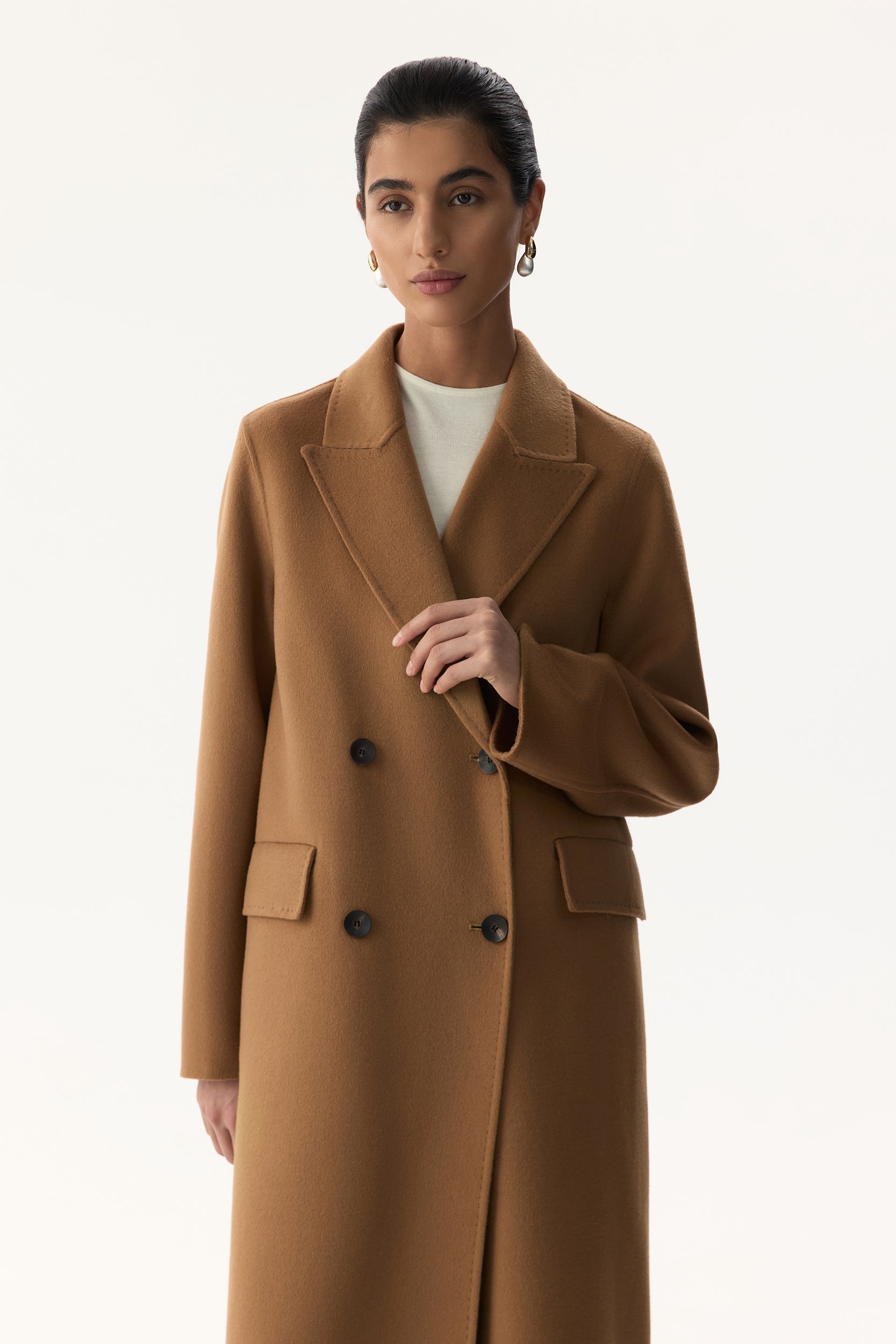 Double-breasted coat with wool (164 cm) PINXIT