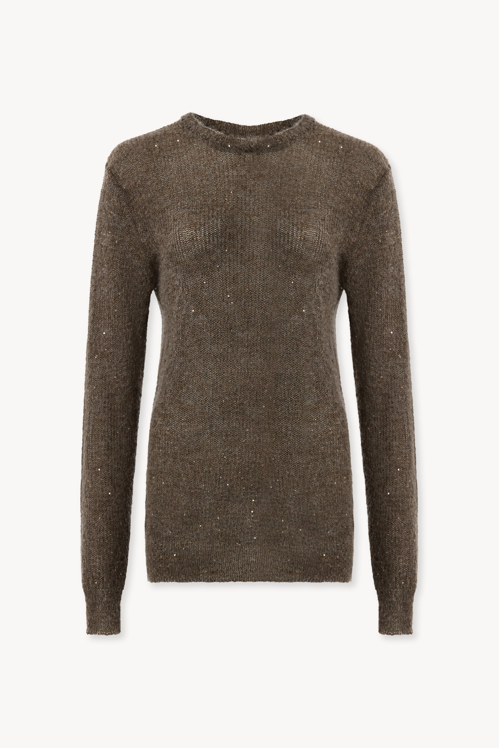 Mohair and sequin jumper Chocolate PINXIT XS