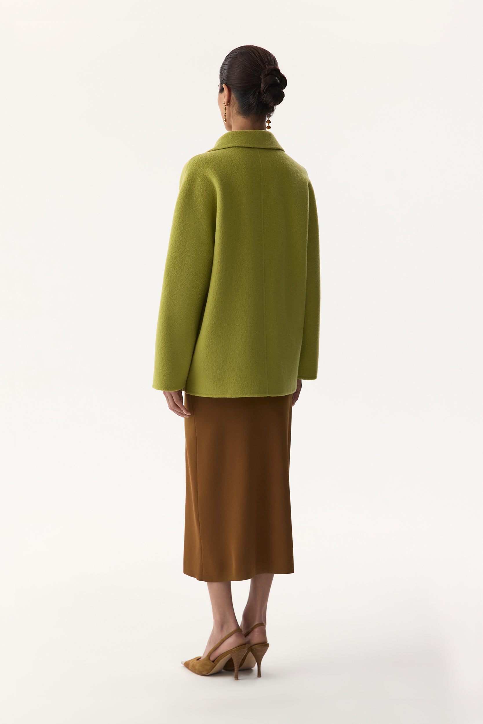 Double-breasted cropped coat (164 cm) PINXIT