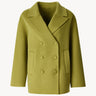 Double-breasted cropped coat Green PINXIT S
