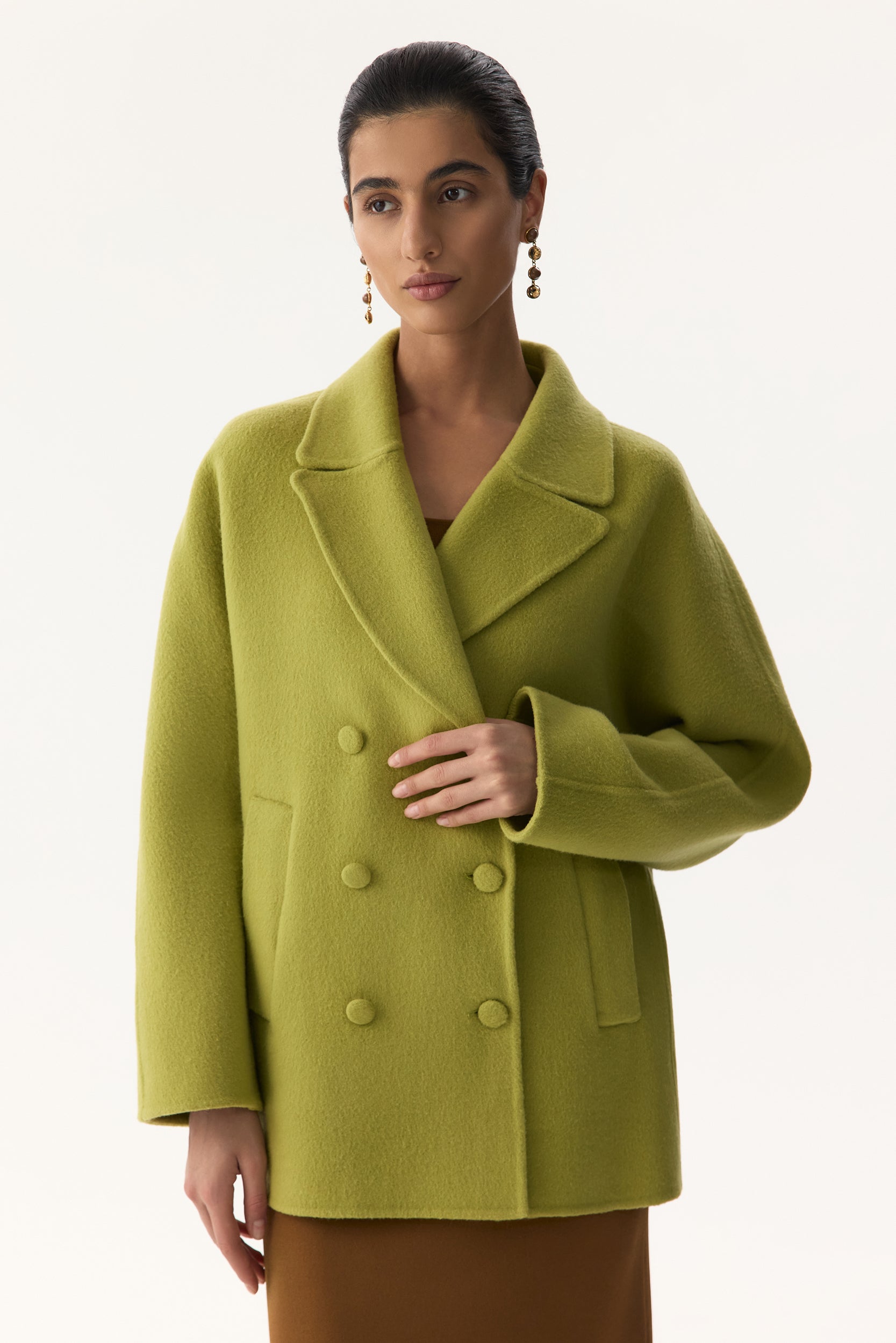 Double-breasted cropped coat PINXIT