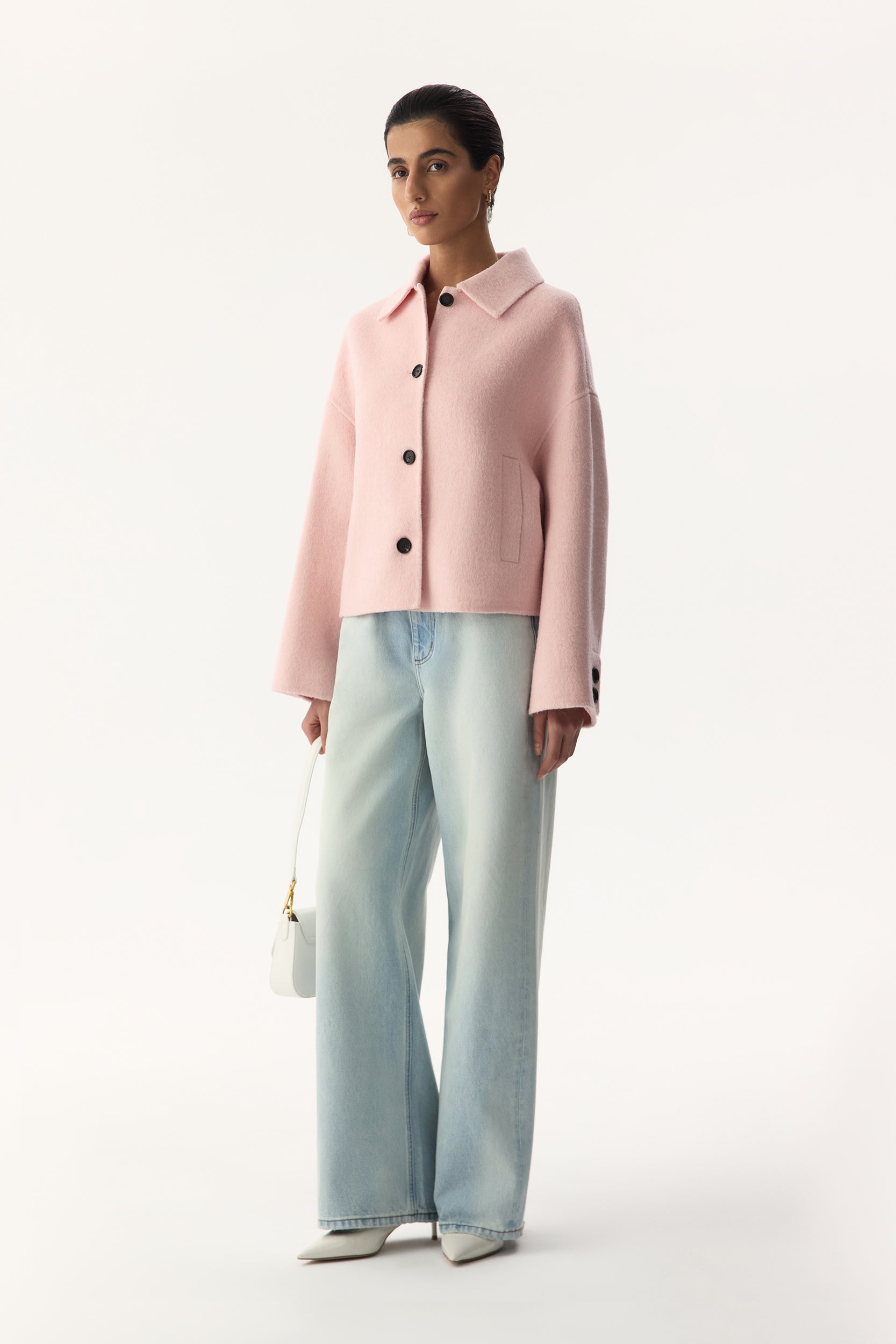 Cropped wool coat (164 cm) PINXIT