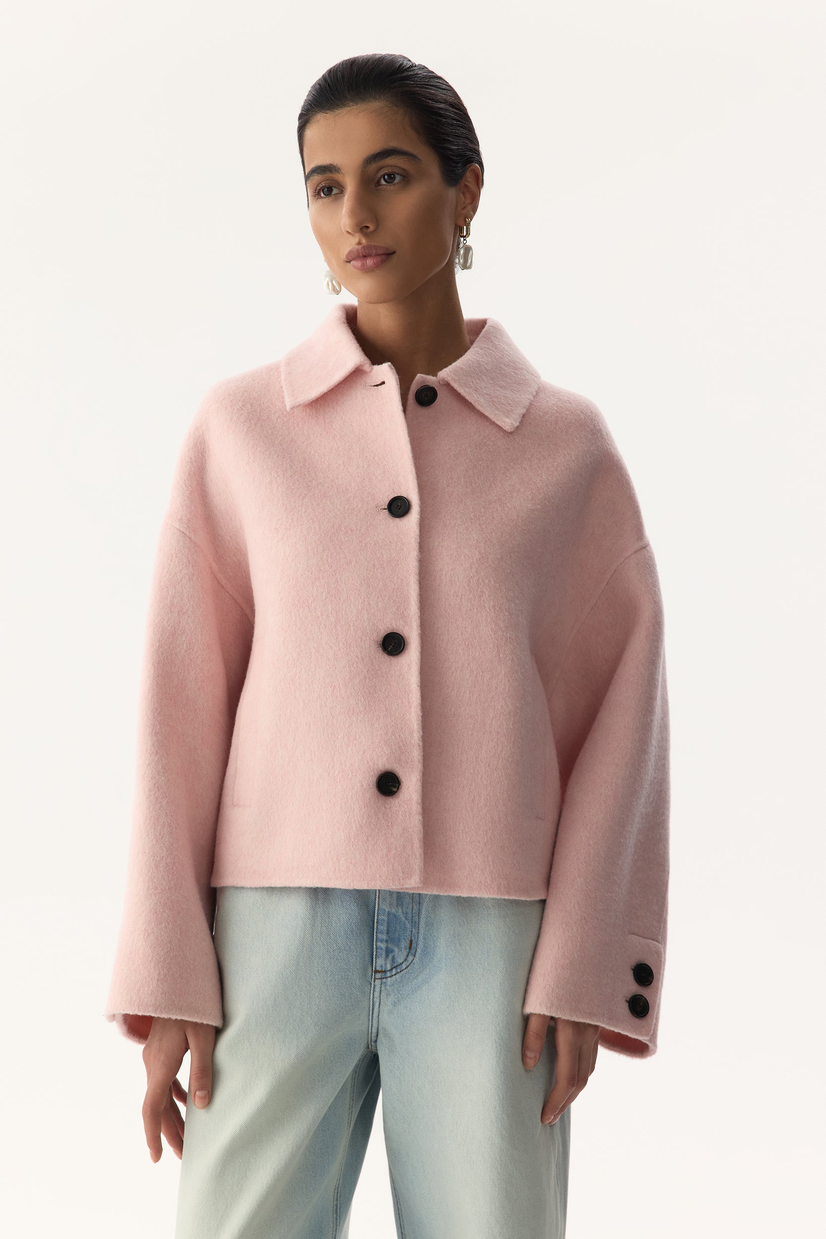 Cropped wool coat (164 cm) PINXIT