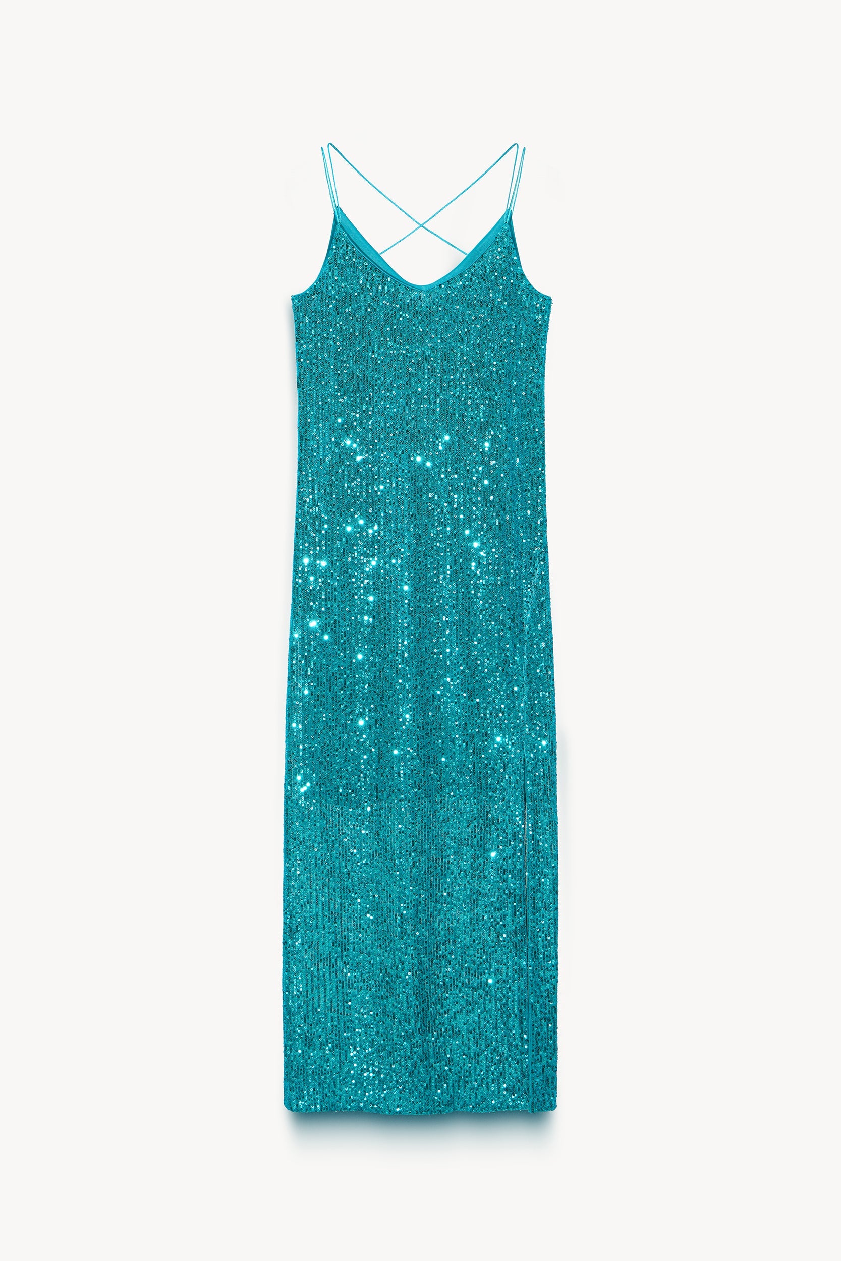 Sequin maxi dress Turquoise PINXIT EU 34