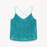 Sequin top Turquoise PINXIT EU 36