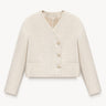 Tweed with lurex cropped blazer Ecru PINXIT EU 36