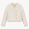 Tweed with lurex cropped blazer Ecru PINXIT EU 36