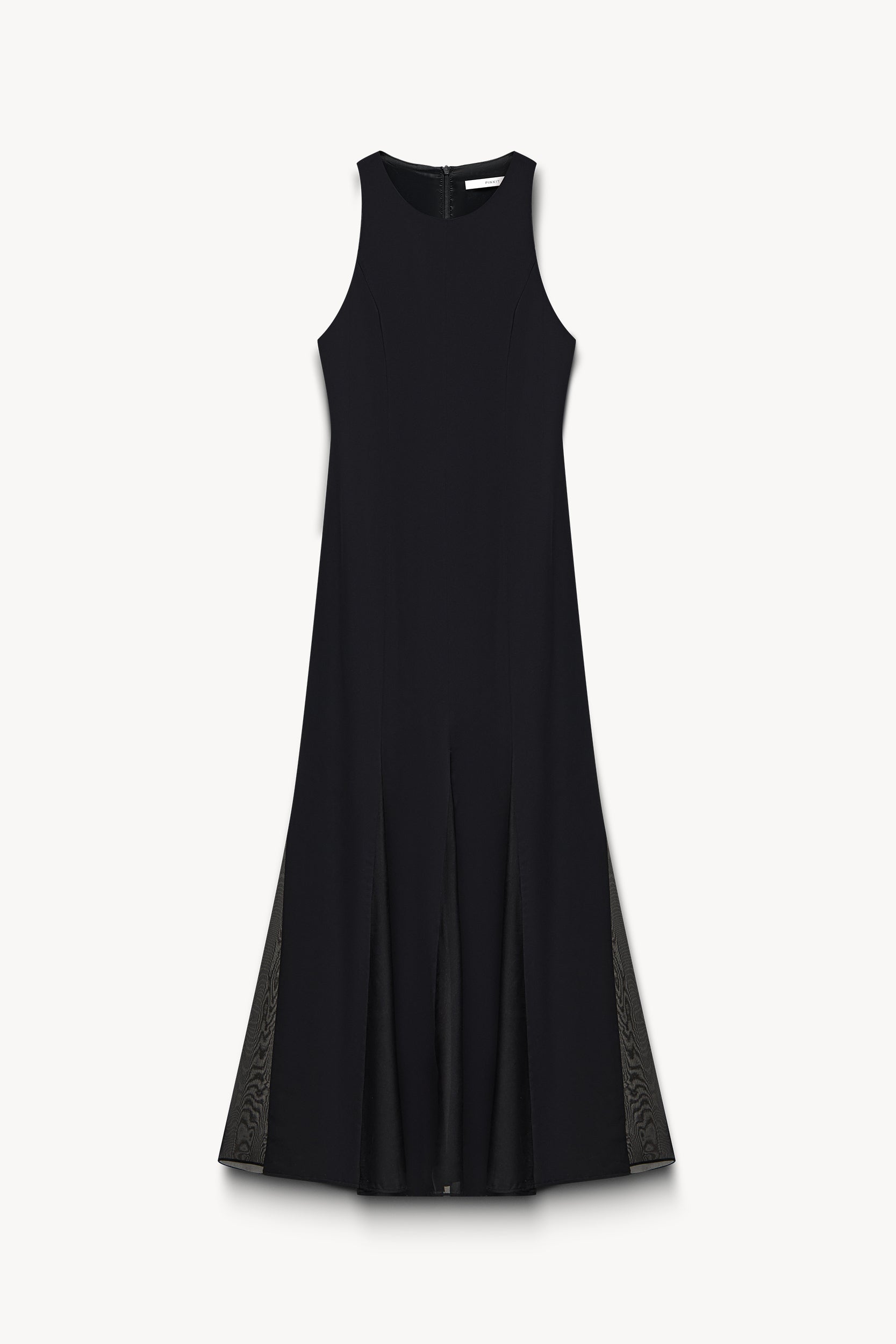 Chiffon-panelling dress Black PINXIT EU 36