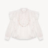 Ruffled lyocell blouse Milk PINXIT EU 34