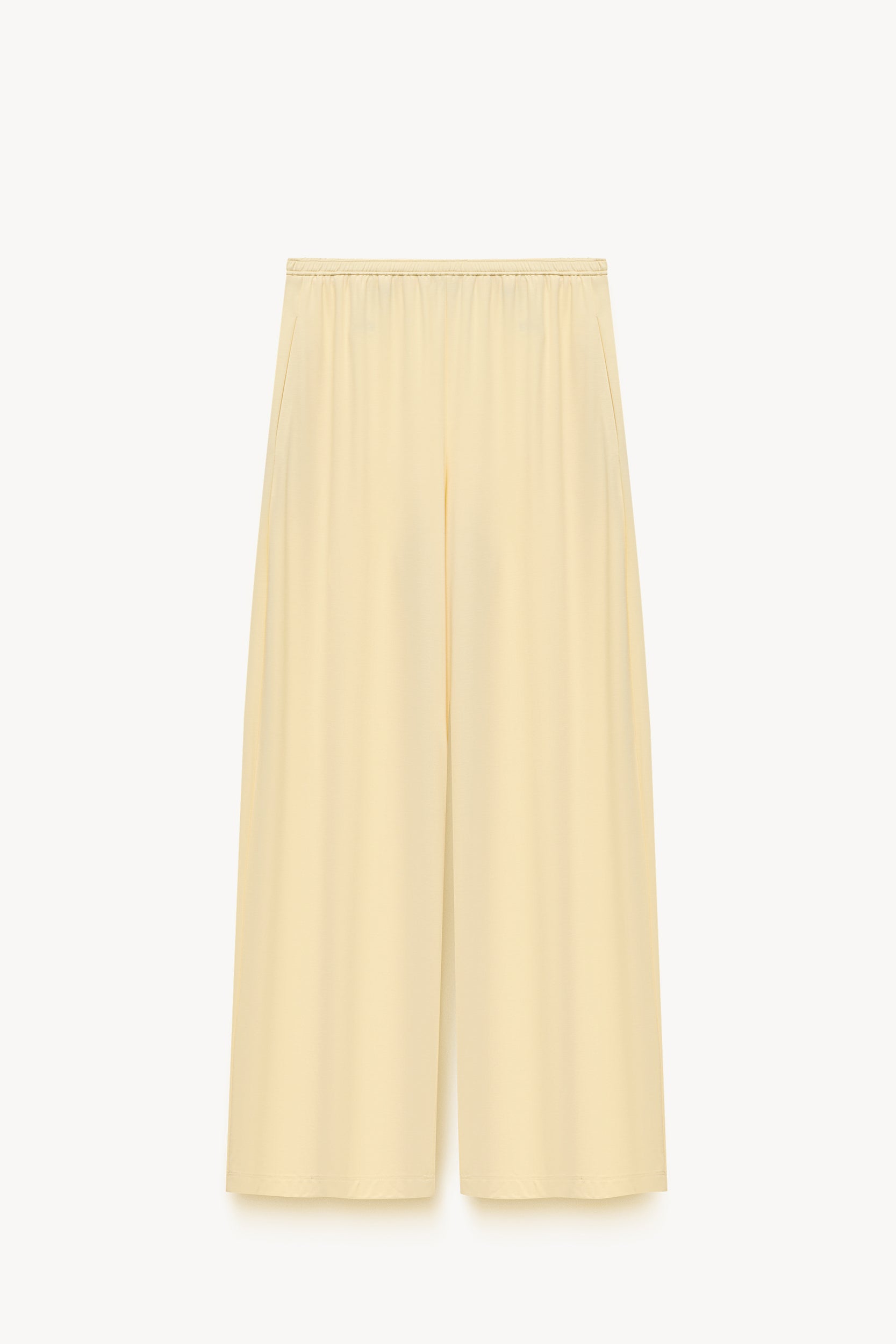 Loose-fit knit trousers Light yellow PINXIT XS