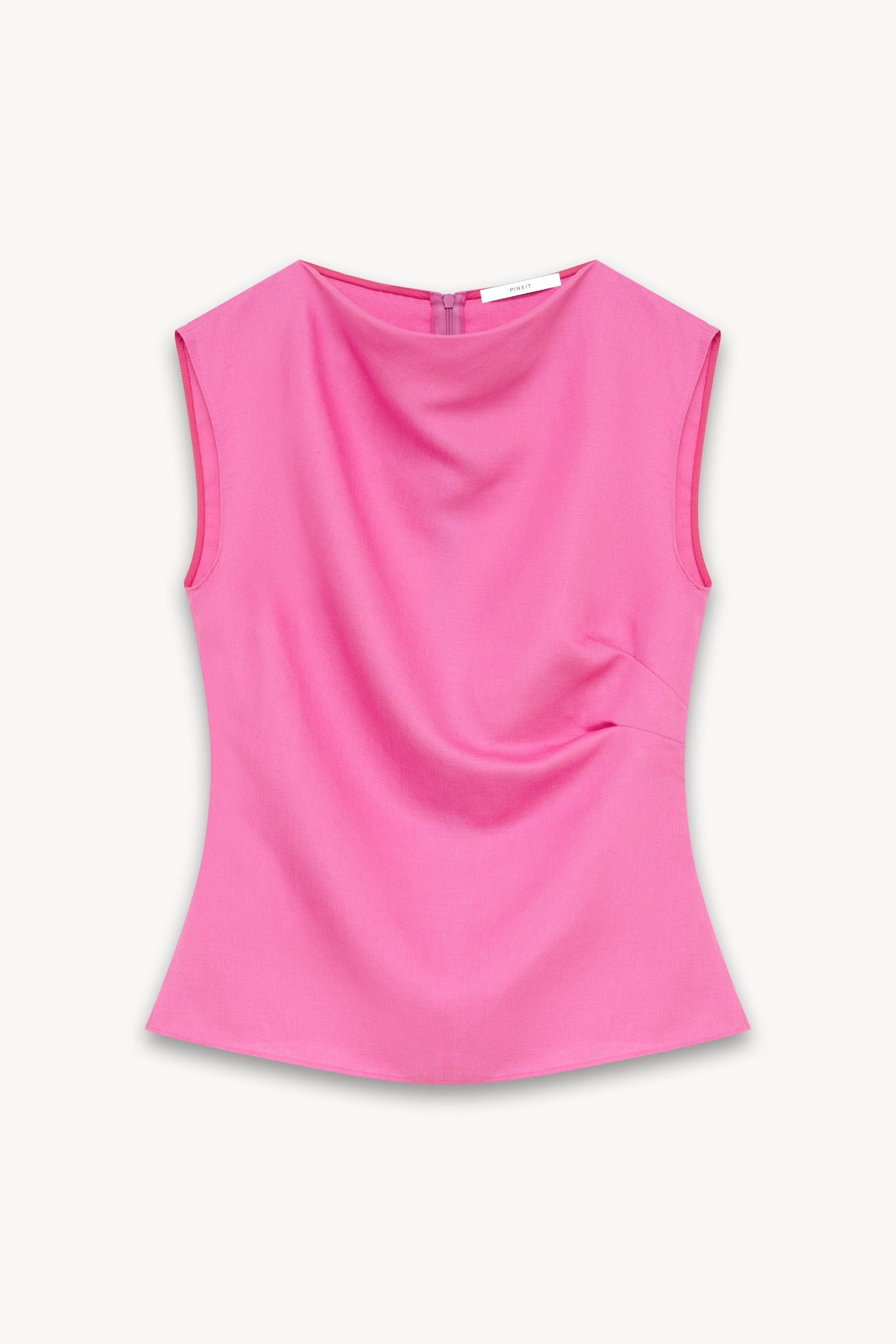 Blouse with linen Fuchsia PINXIT EU 36