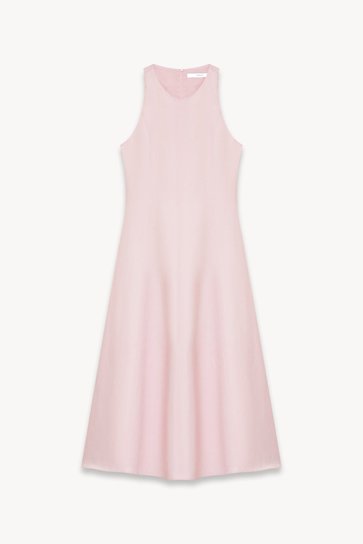 Dress with linen | Light pink | Womenswear | PINXIT Light pink / EU 36