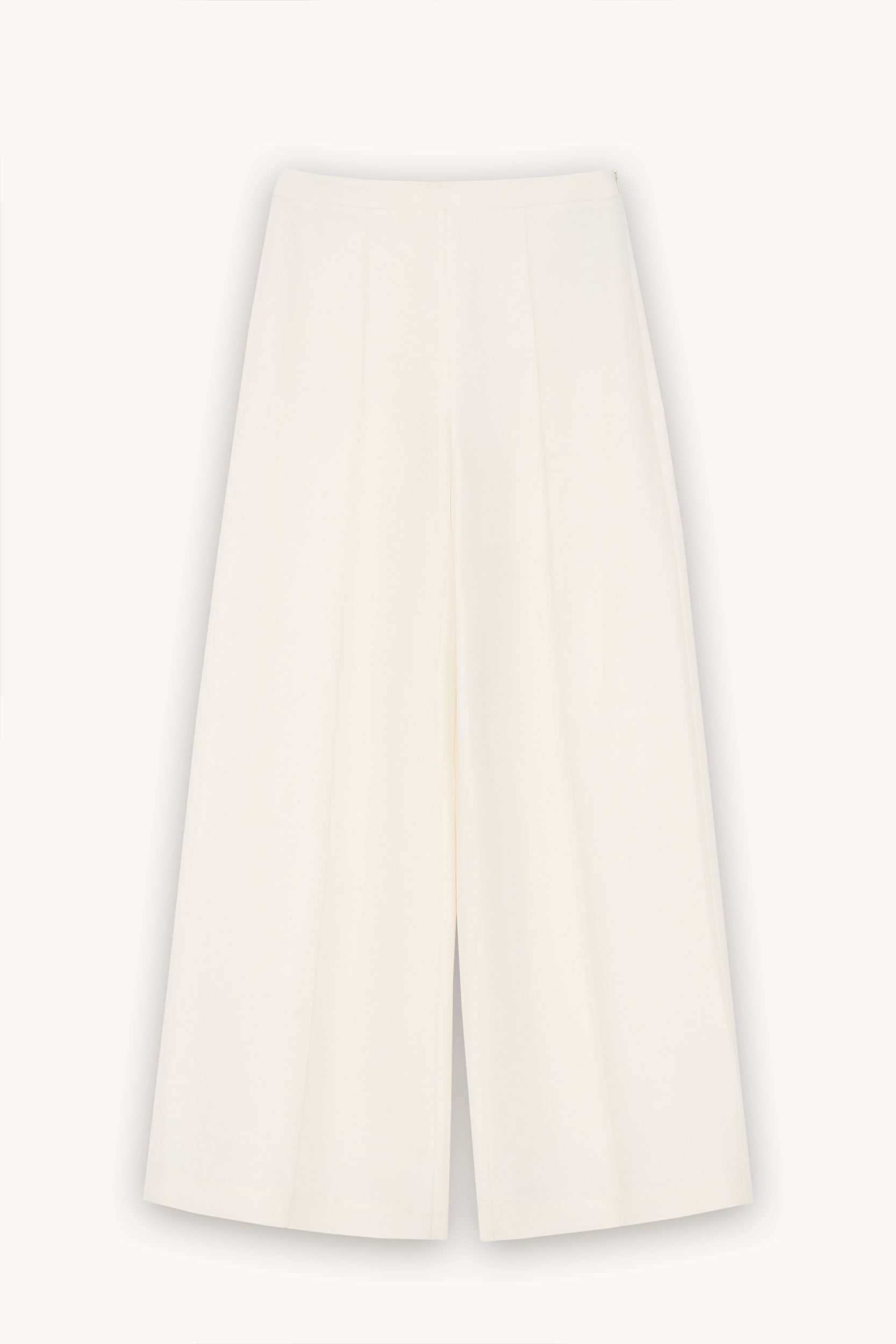 Flared trousers with linen Ecru PINXIT EU 36