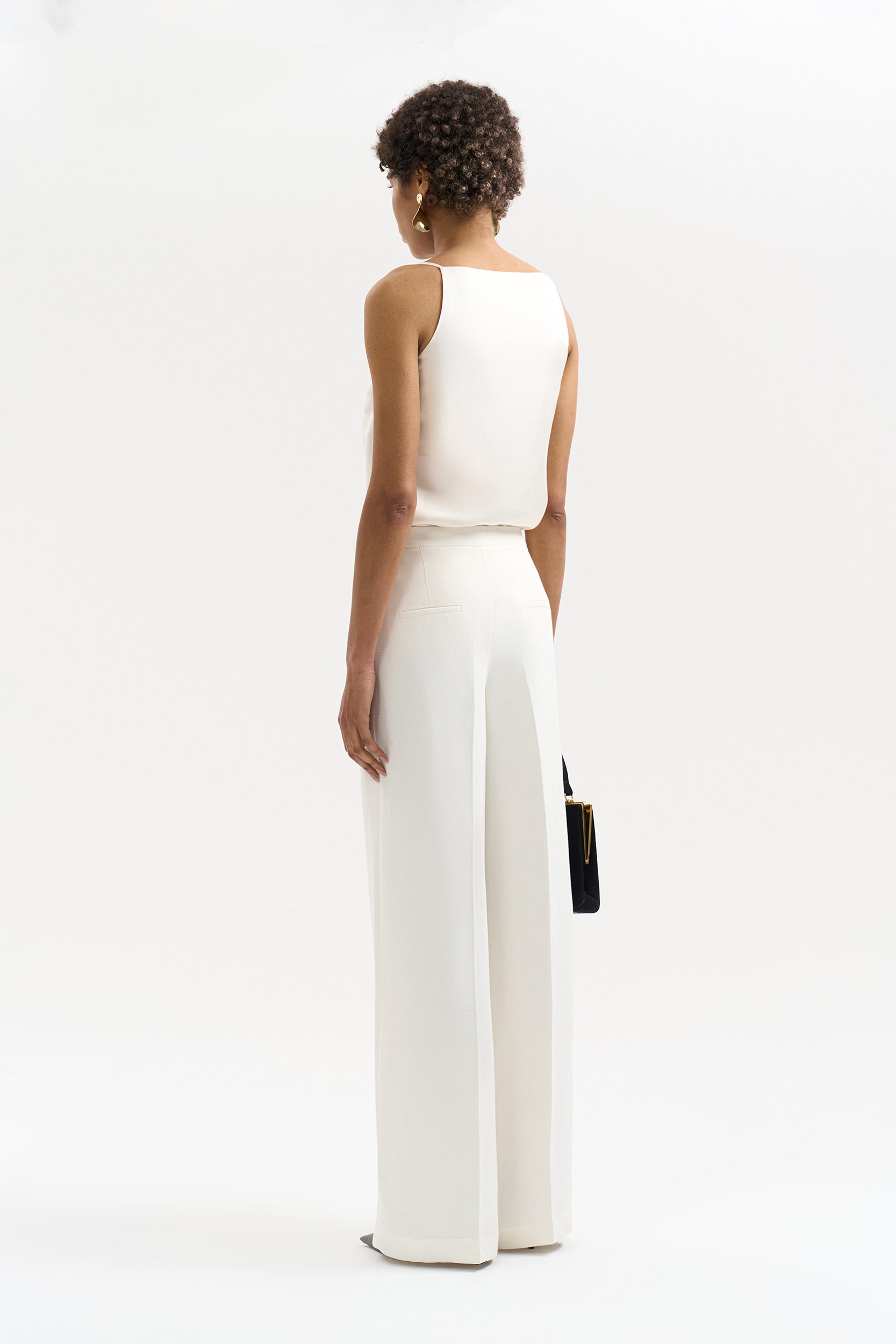 Flared trousers with linen PINXIT