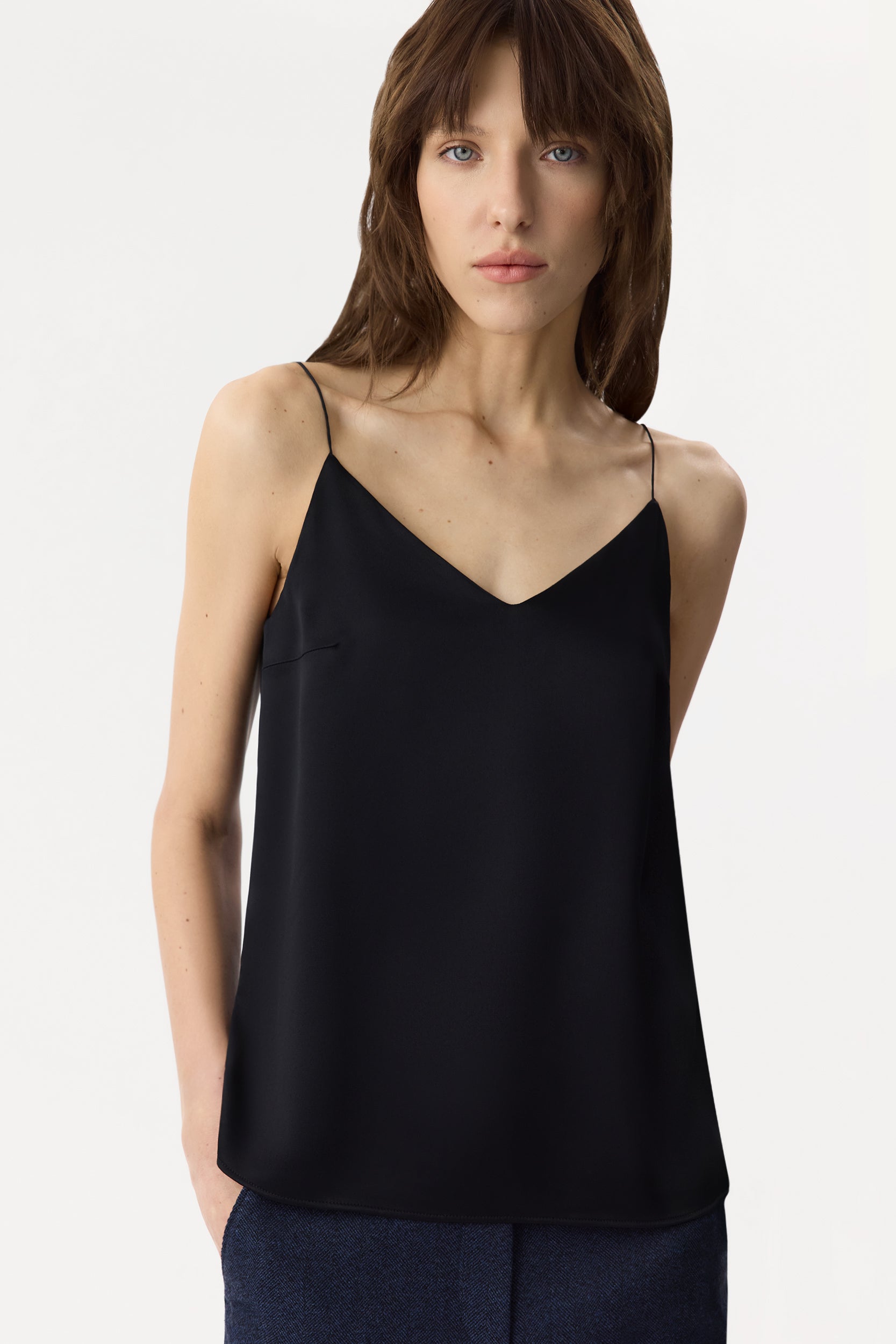 Satin viscose top PINXIT