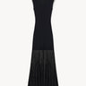 Transparent skirt knit dress Black PINXIT S