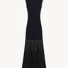 Transparent skirt knit dress Black PINXIT S