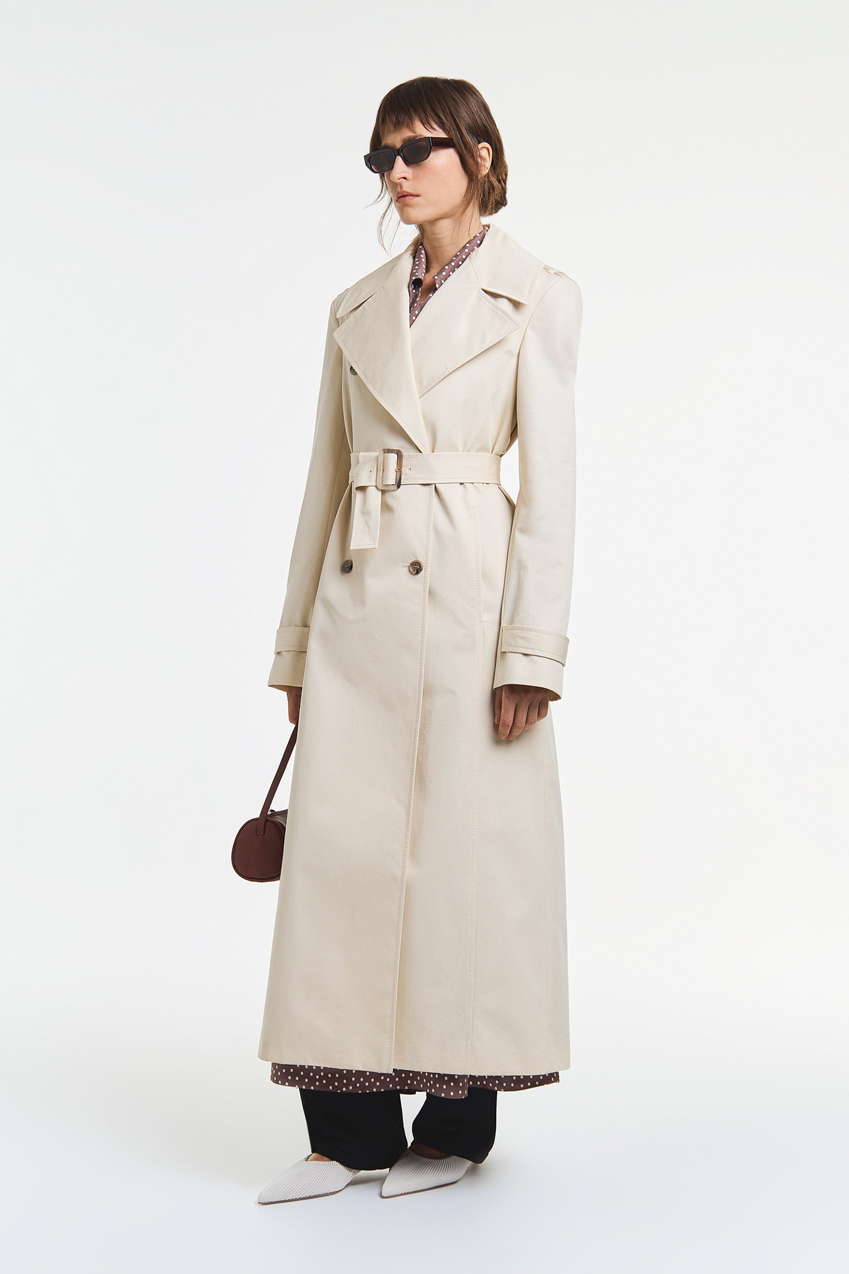 Cotton long trench PINXIT