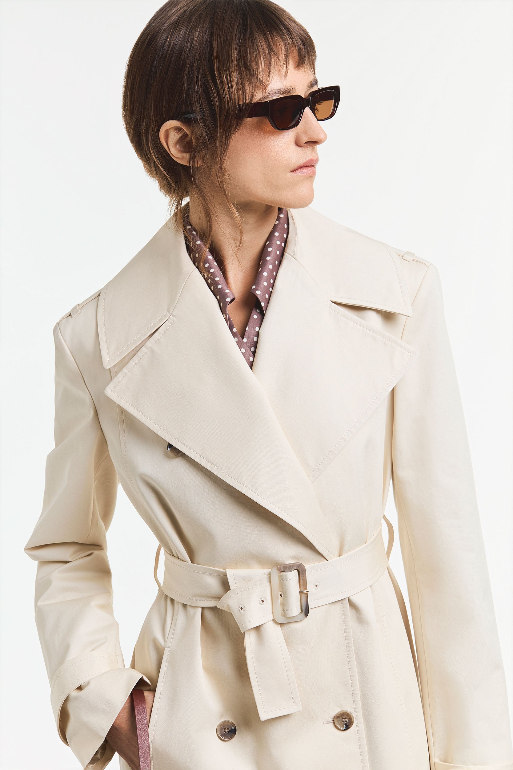 Cotton long trench PINXIT