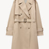 Double-breasted cotton trench Sand PINXIT EU 36