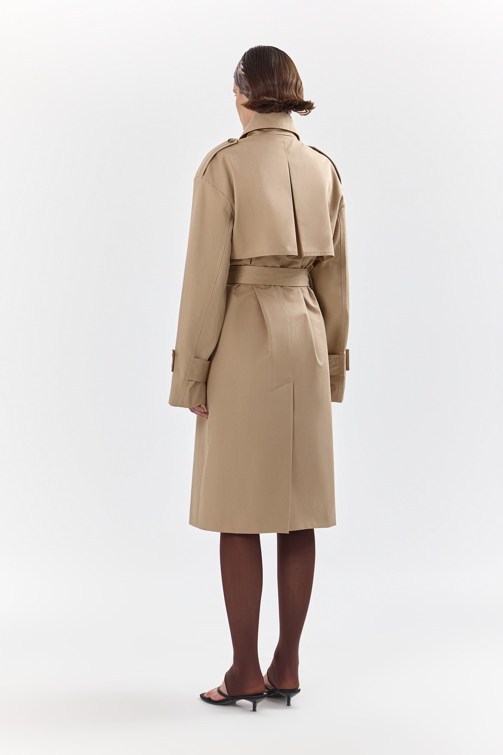 Double-breasted cotton trench PINXIT