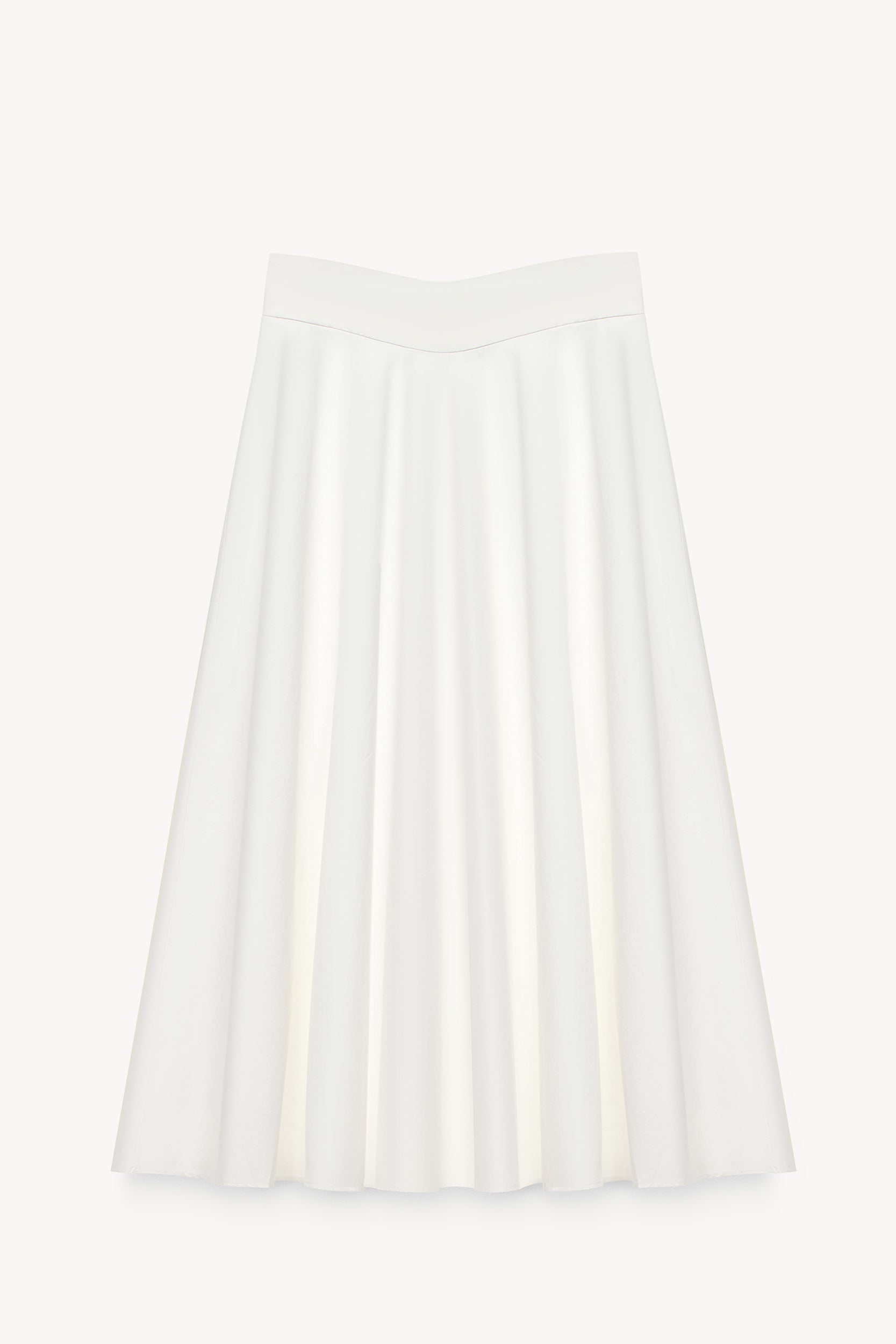Asymmetric waist flared skirt White PINXIT EU 34