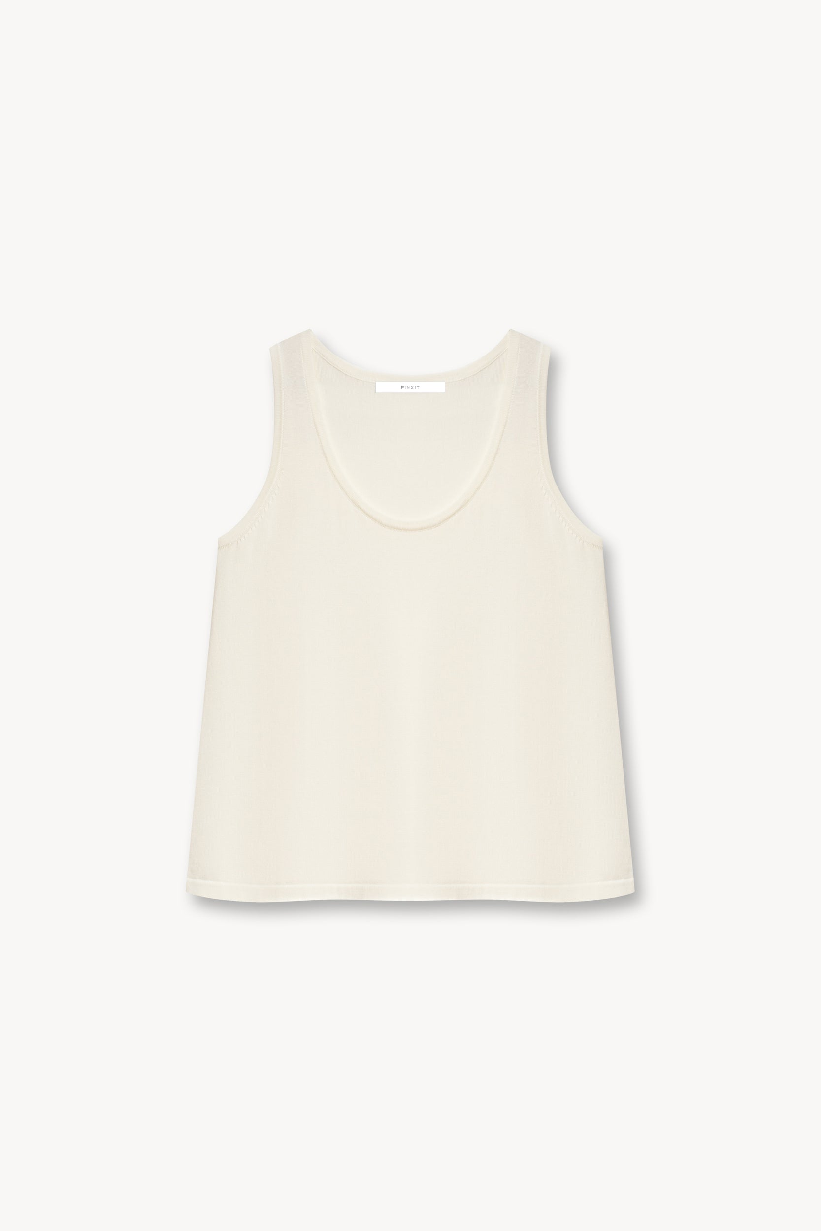 Cotton knitted top Ecru PINXIT S